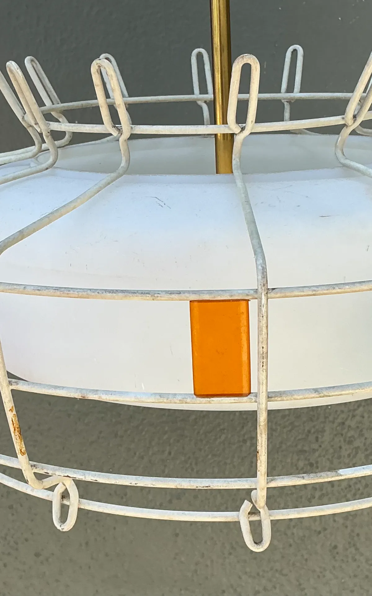 Vintage Mid-Century Modern Wire Pendant Fixture — additional photo 4