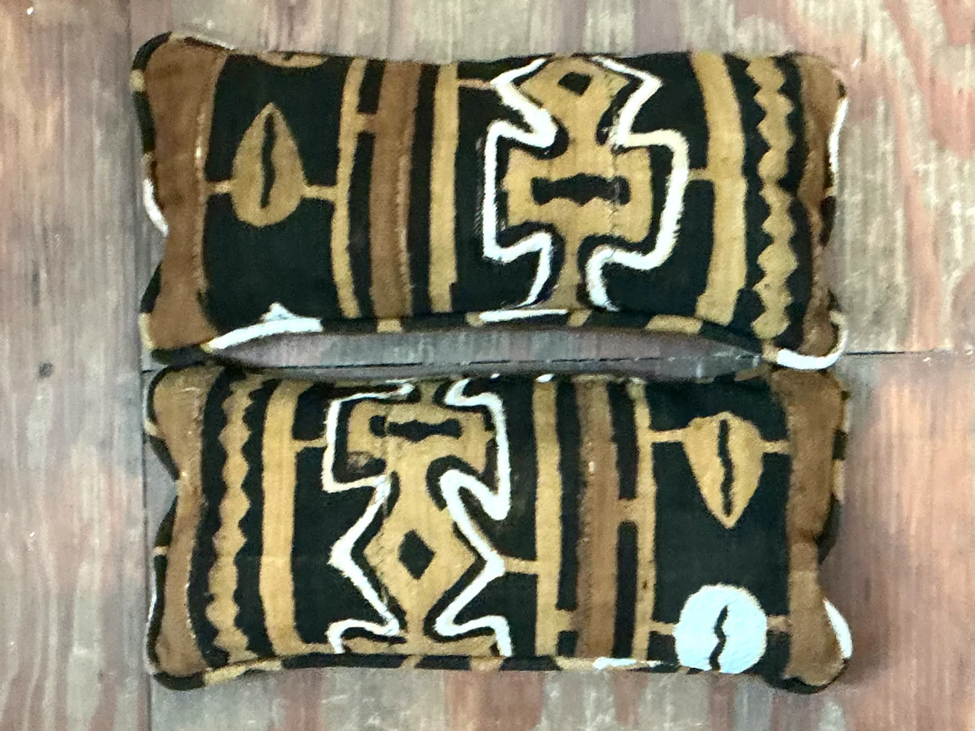 Vintage Mudcloth Pattern Pillows - A Pair — additional photo 8
