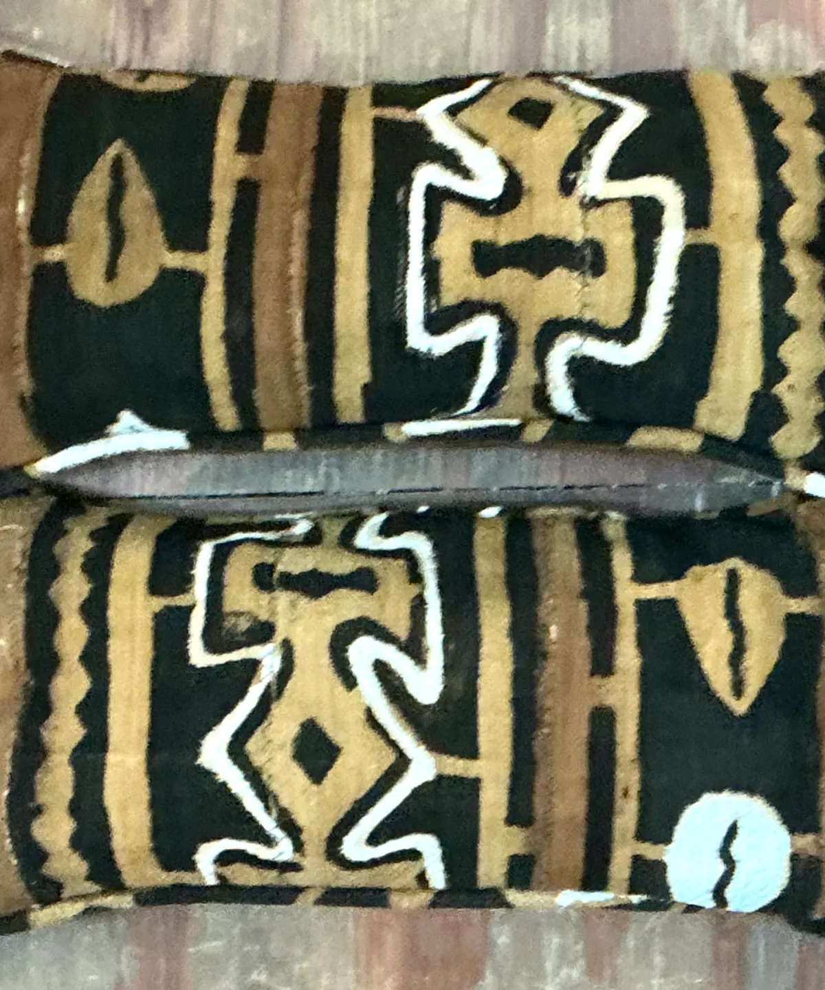 Vintage Mudcloth Pattern Pillows - A Pair - Bottom view