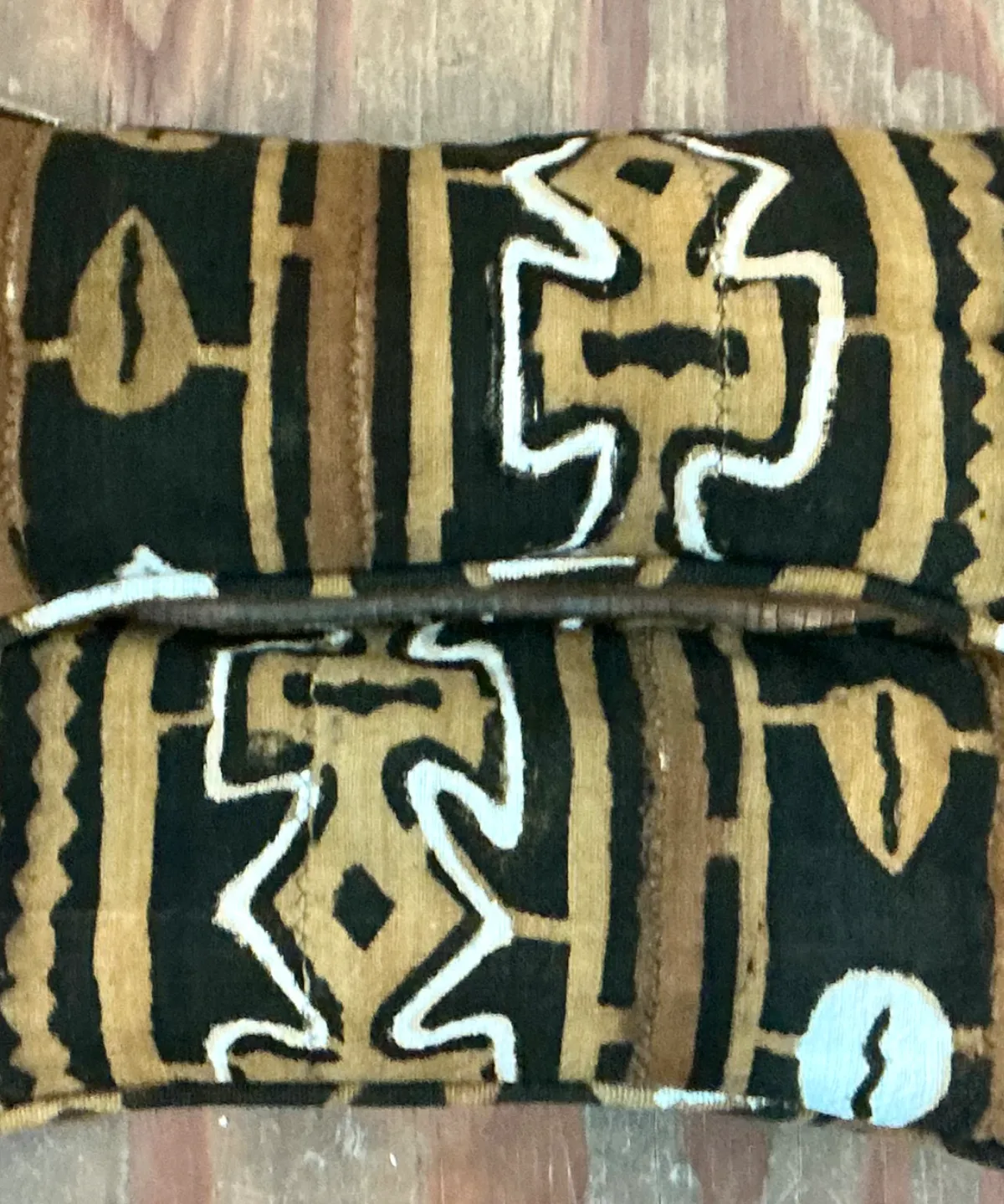 Vintage Mudcloth Pattern Pillows - A Pair - Top view