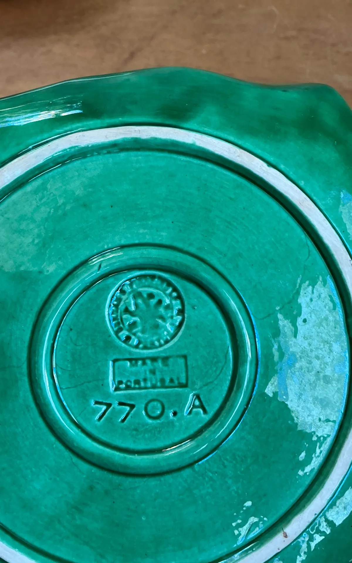 Vintage Bordallo Pinheiro Green Cabbage Leaf Plate — additional photo 6