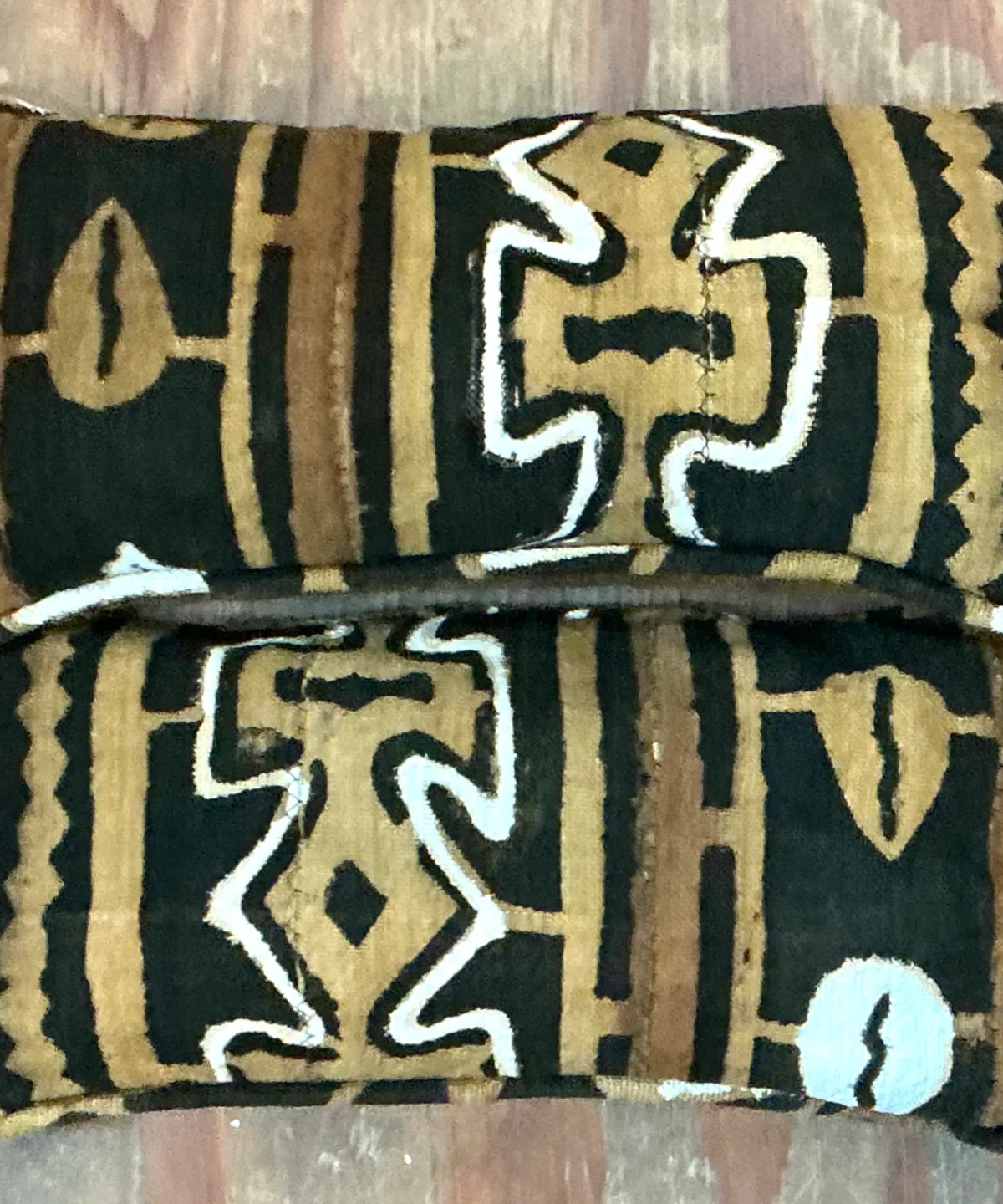 Vintage Mudcloth Pattern Pillows - A Pair - Interior view