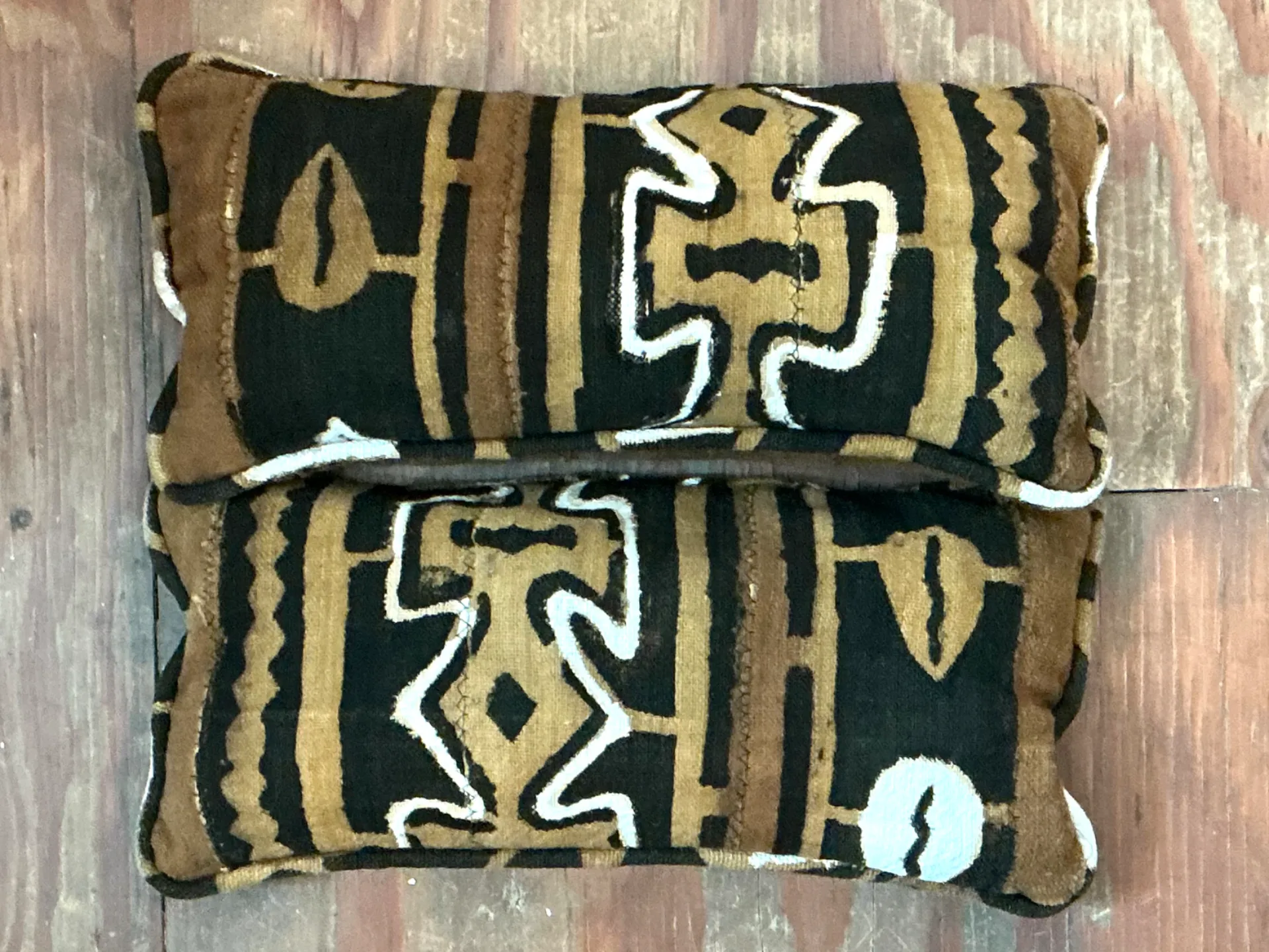 Vintage Mudcloth Pattern Pillows - A Pair — additional photo 2