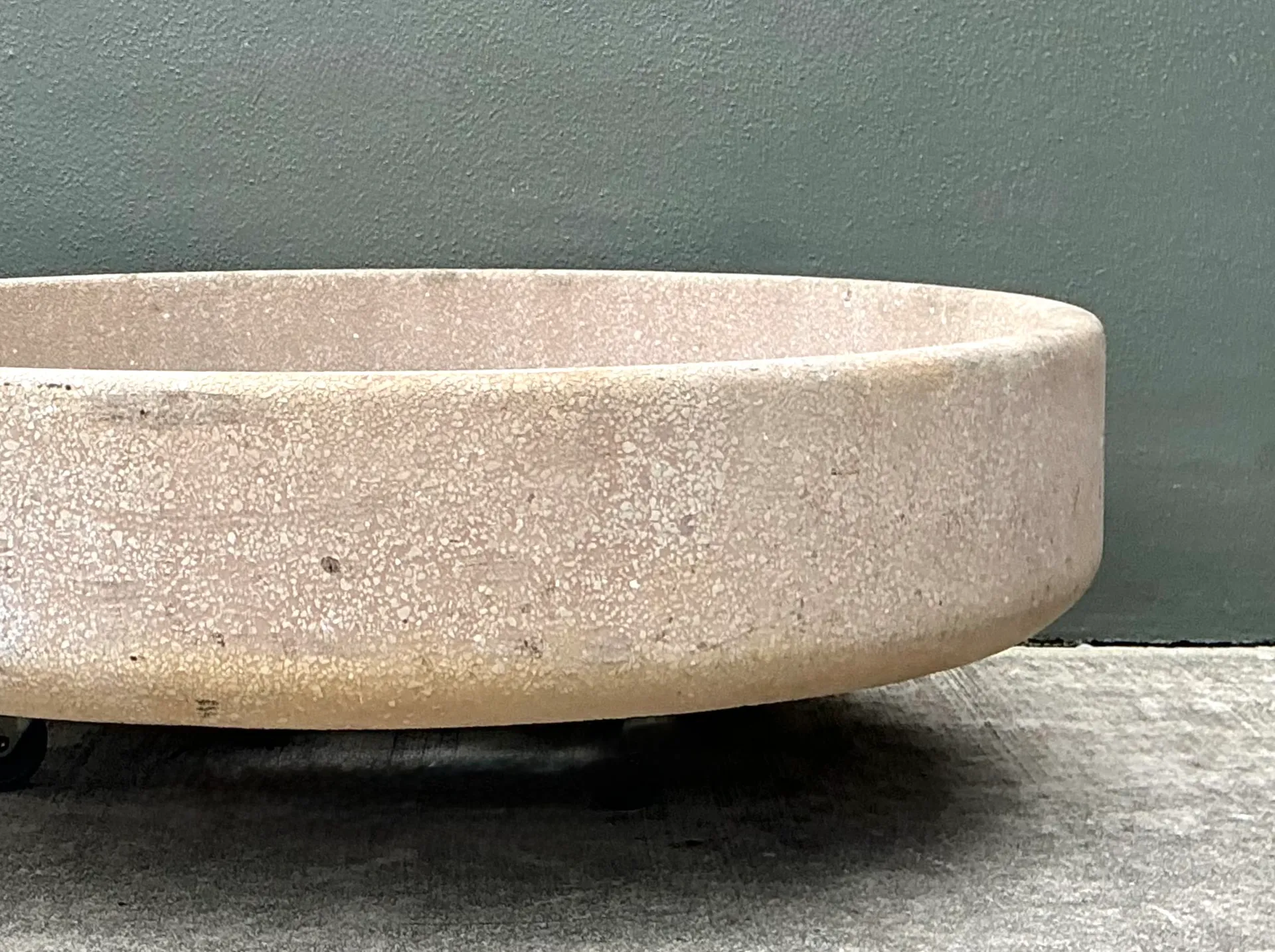 Vintage Monumental Stone Disc Garden Planter — additional photo 7