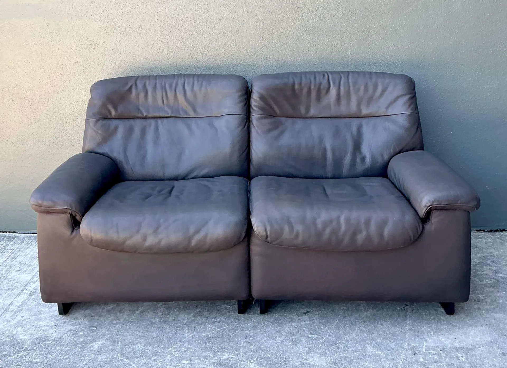 Vintage De Sede Leather Two-Seater Sofa — additional photo 8