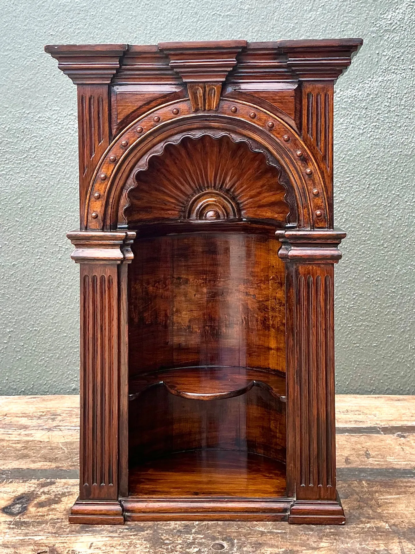 Vintage Carved Wood Architectural Niche — additional photo 7