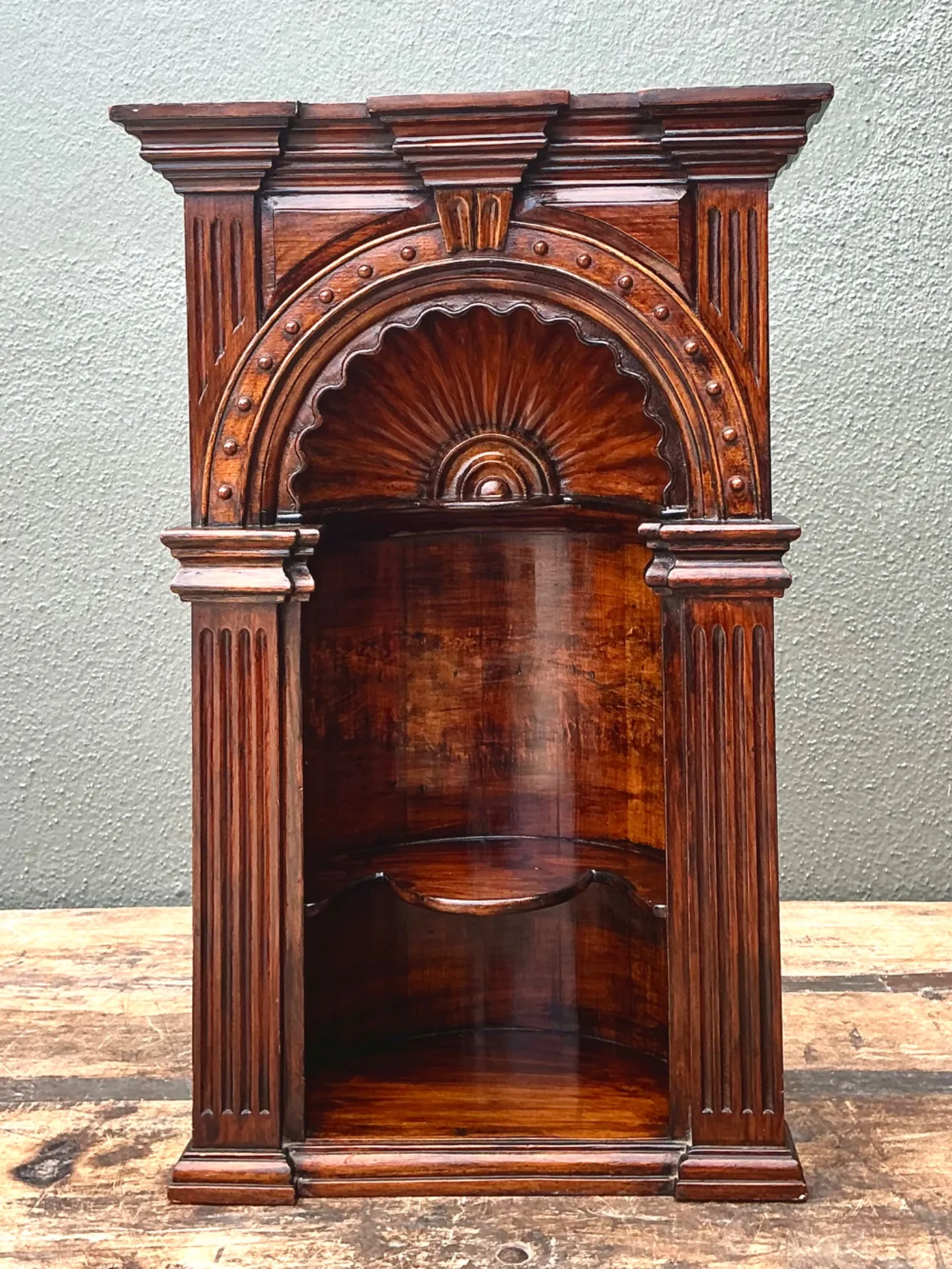 Vintage Carved Wood Architectural Niche — additional photo 8