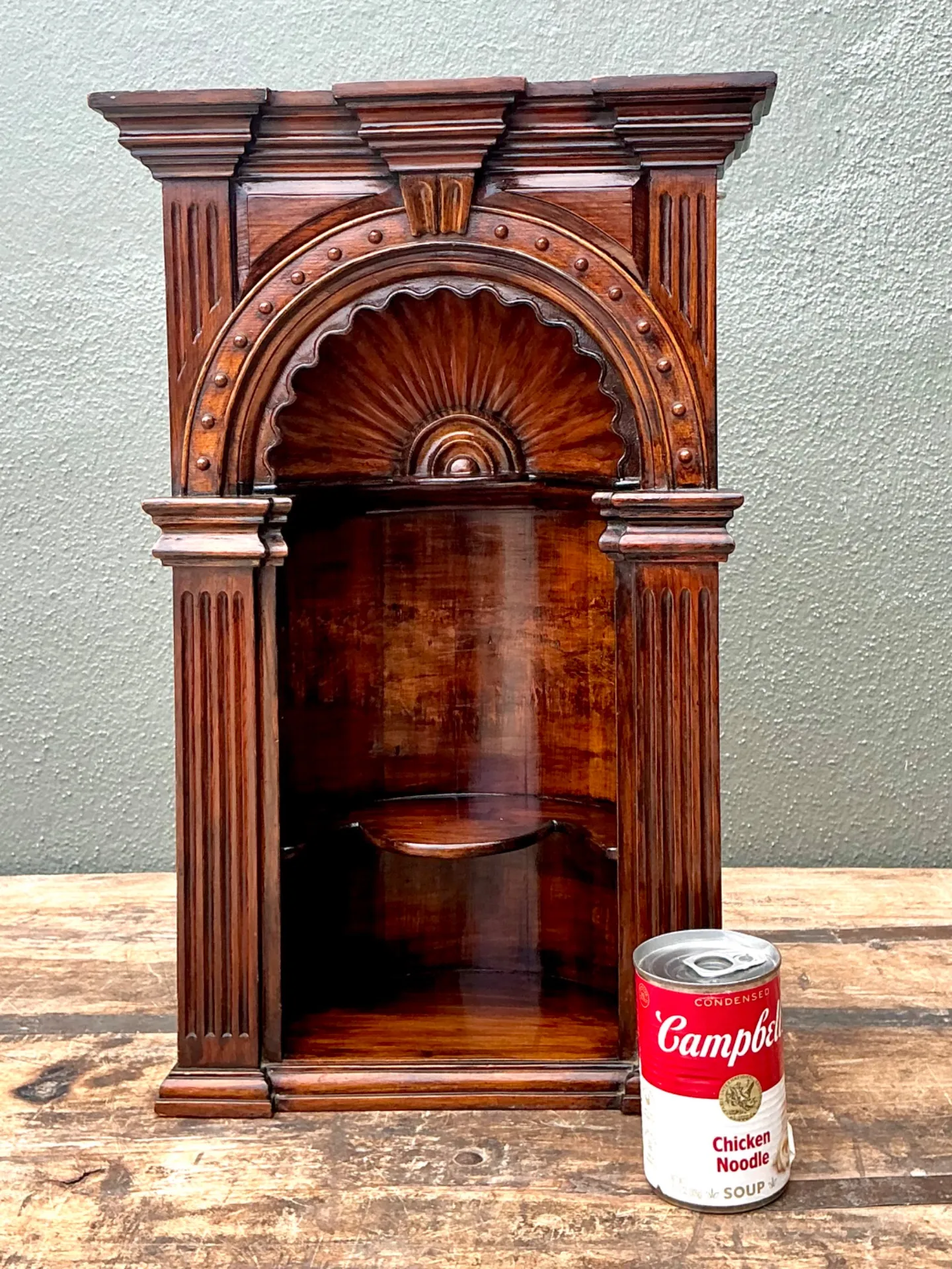 Vintage Carved Wood Architectural Niche — additional photo 4