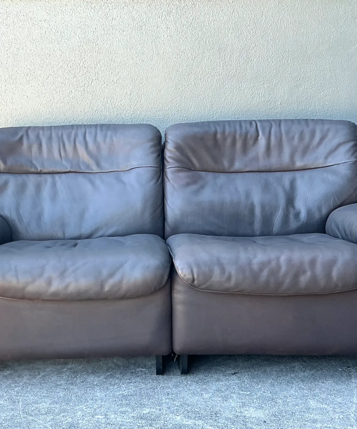 Vintage De Sede Leather Two-Seater Sofa — additional photo 1