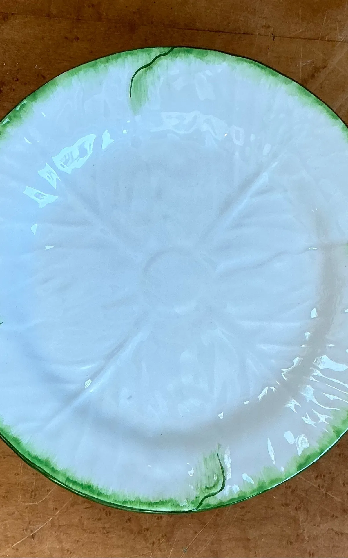 Set of 6 Vintage Tiffany and Co Ceramiche Cabbage Leaf Plates — additional photo 4