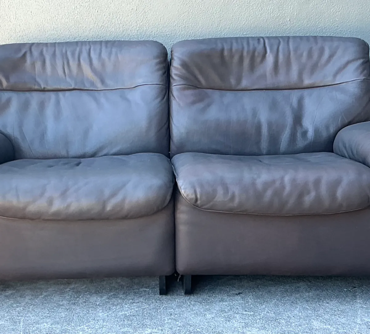 Vintage De Sede Leather Two-Seater Sofa — additional photo 3