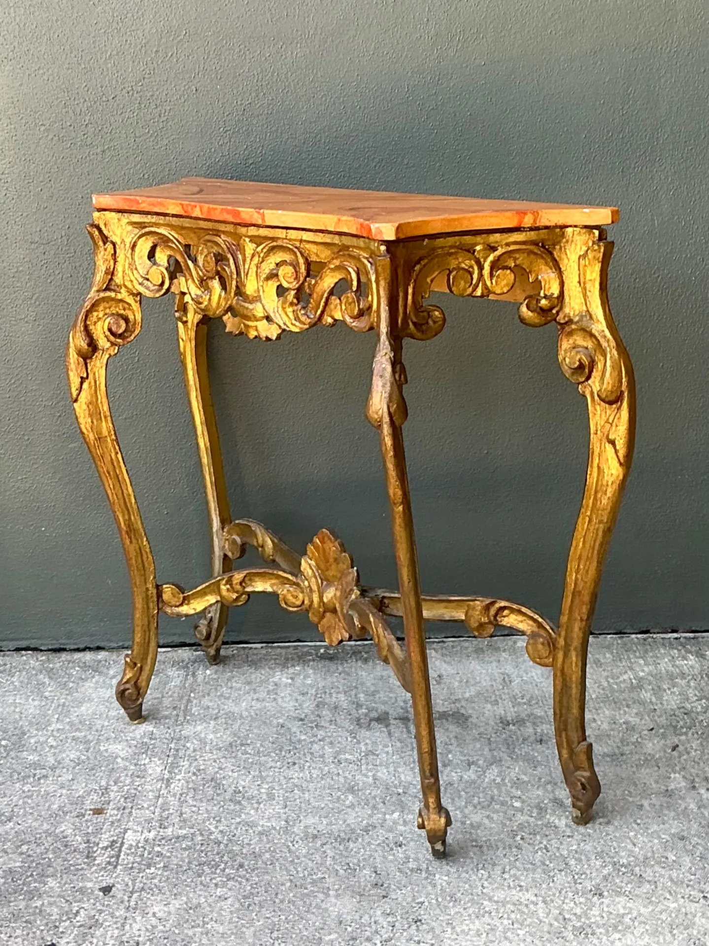 Vintage Italian Rococo Style Console Table — additional photo 7