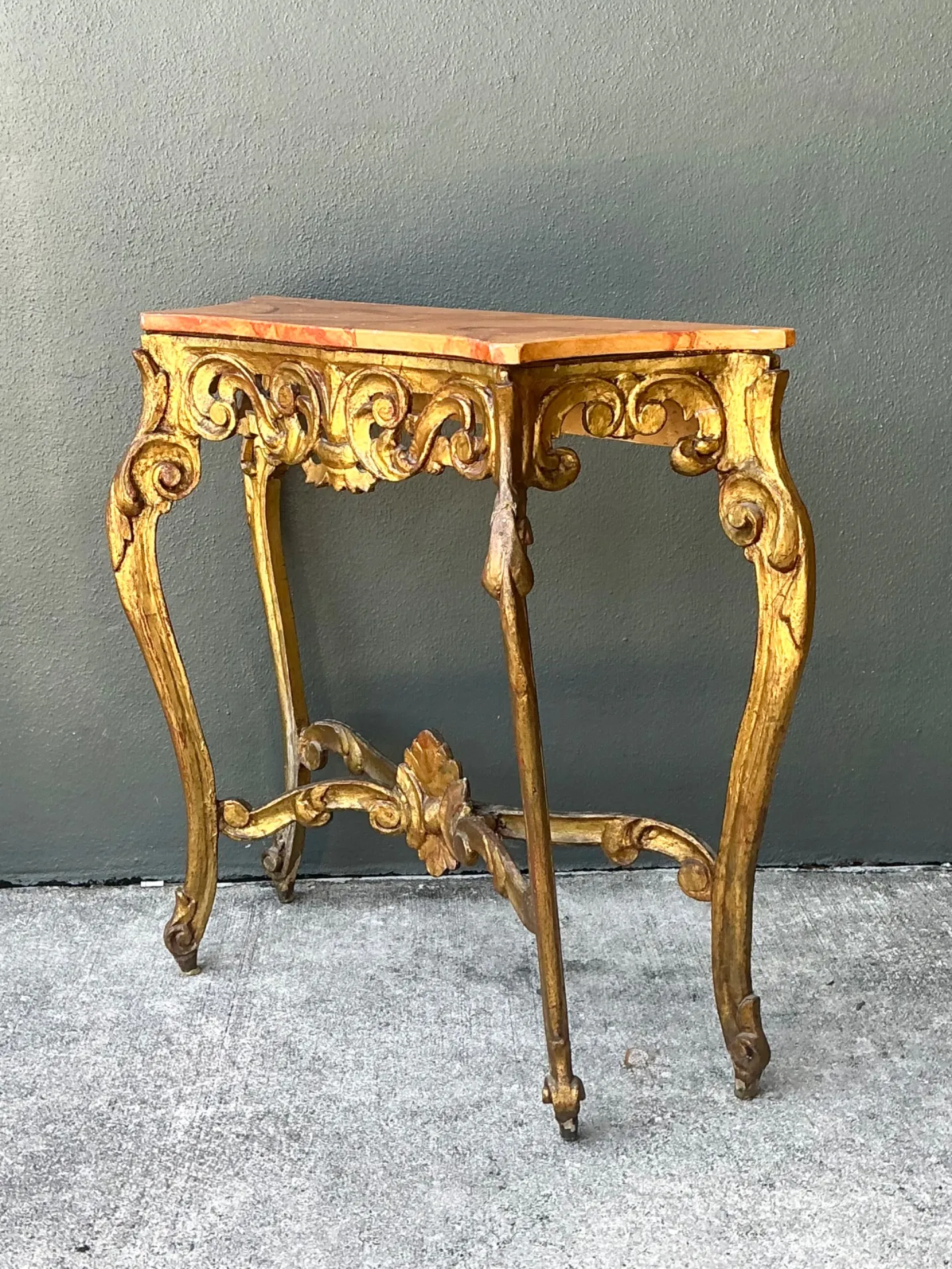 Vintage Italian Rococo Style Console Table — additional photo 1