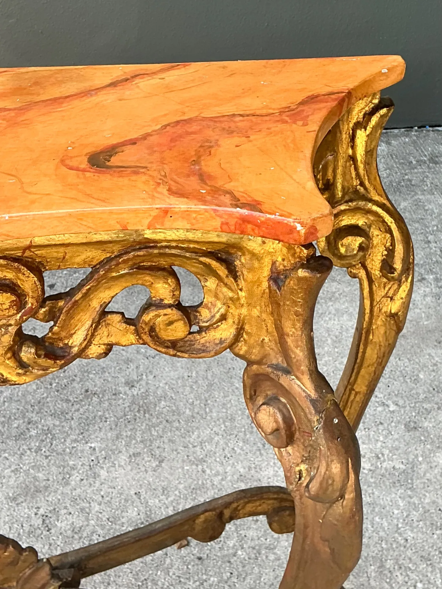 Vintage Italian Rococo Style Console Table — additional photo 4