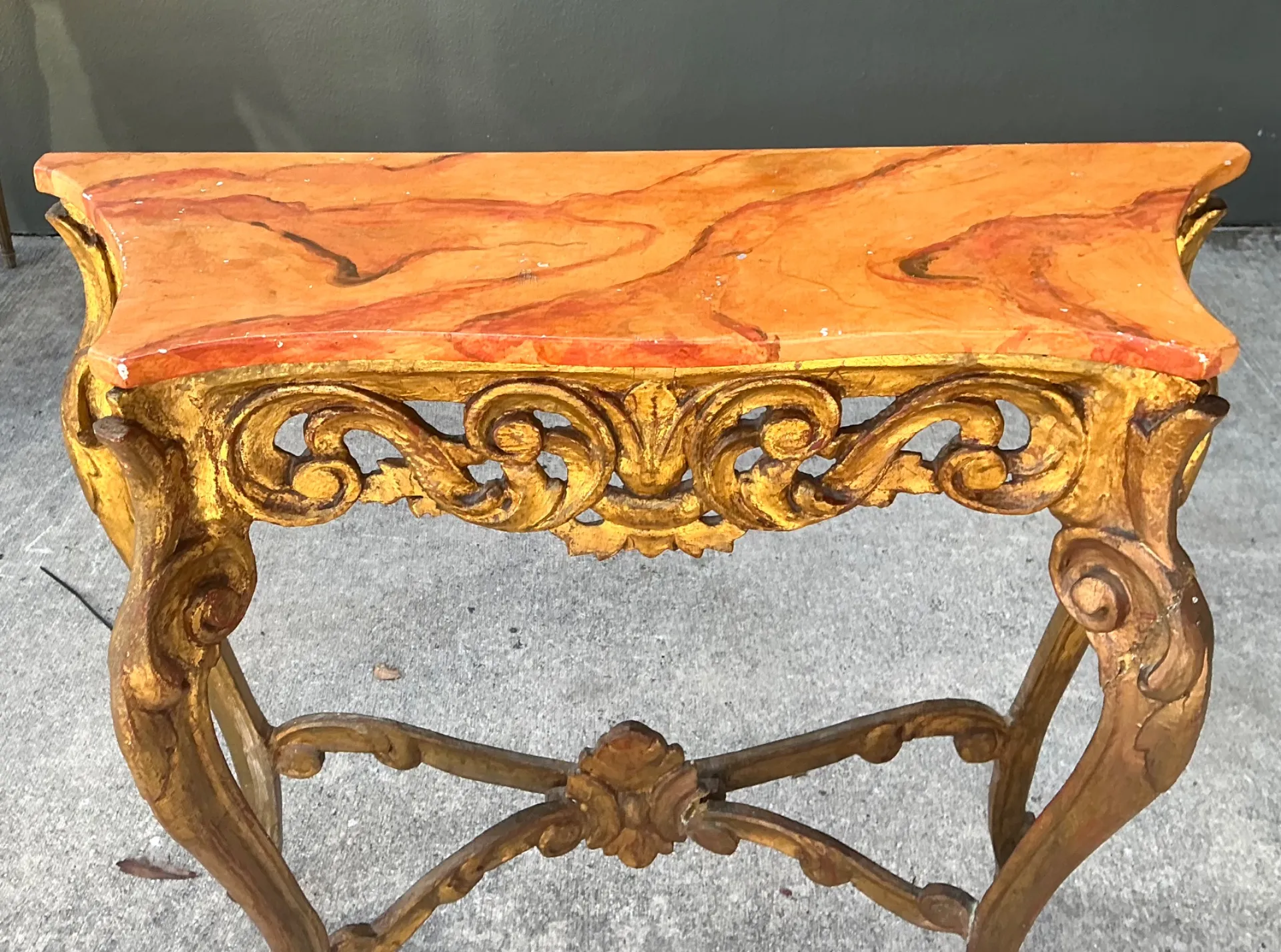 Vintage Italian Rococo Style Console Table — additional photo 5