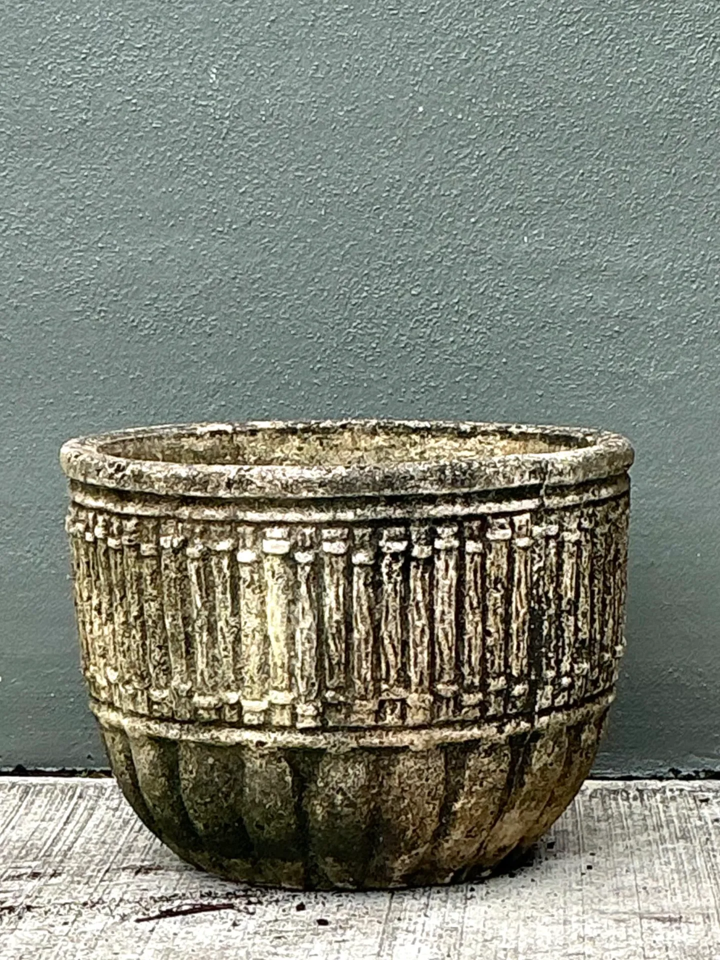 Vintage Concrete Fluted Garden Planter — additional photo 7