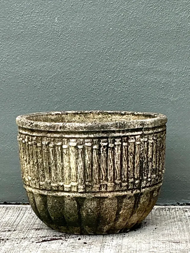 Vintage Concrete Fluted Garden Planter — additional photo 7