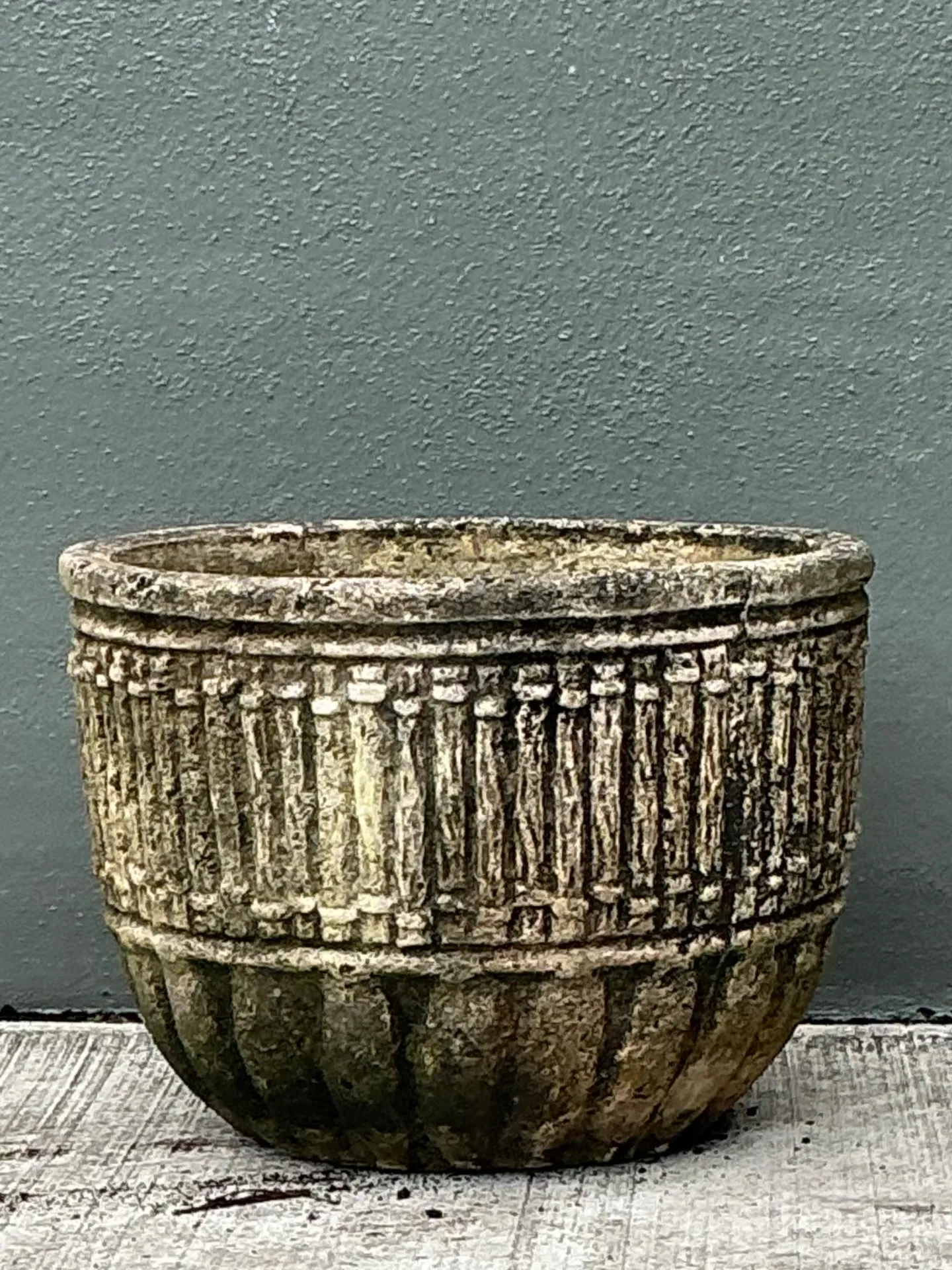 Vintage Concrete Fluted Garden Planter — additional photo 5