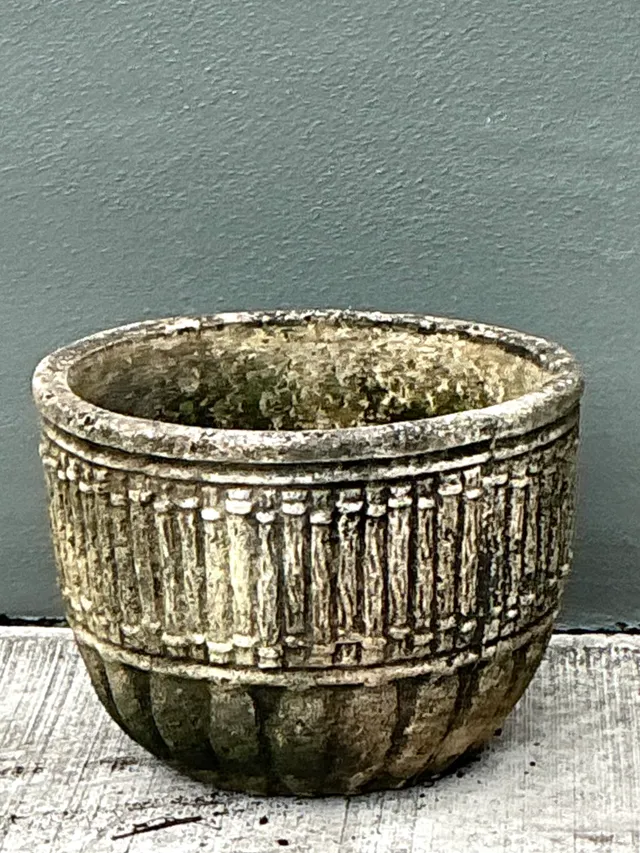 Vintage Concrete Fluted Garden Planter — additional photo 6