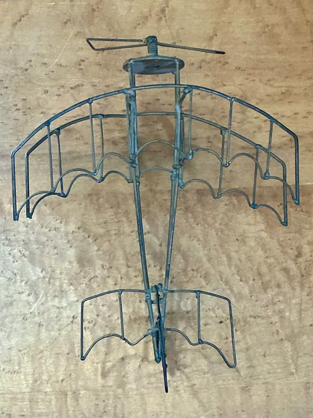 Vintage Metal Wire Airplane Sculpture — additional photo 7