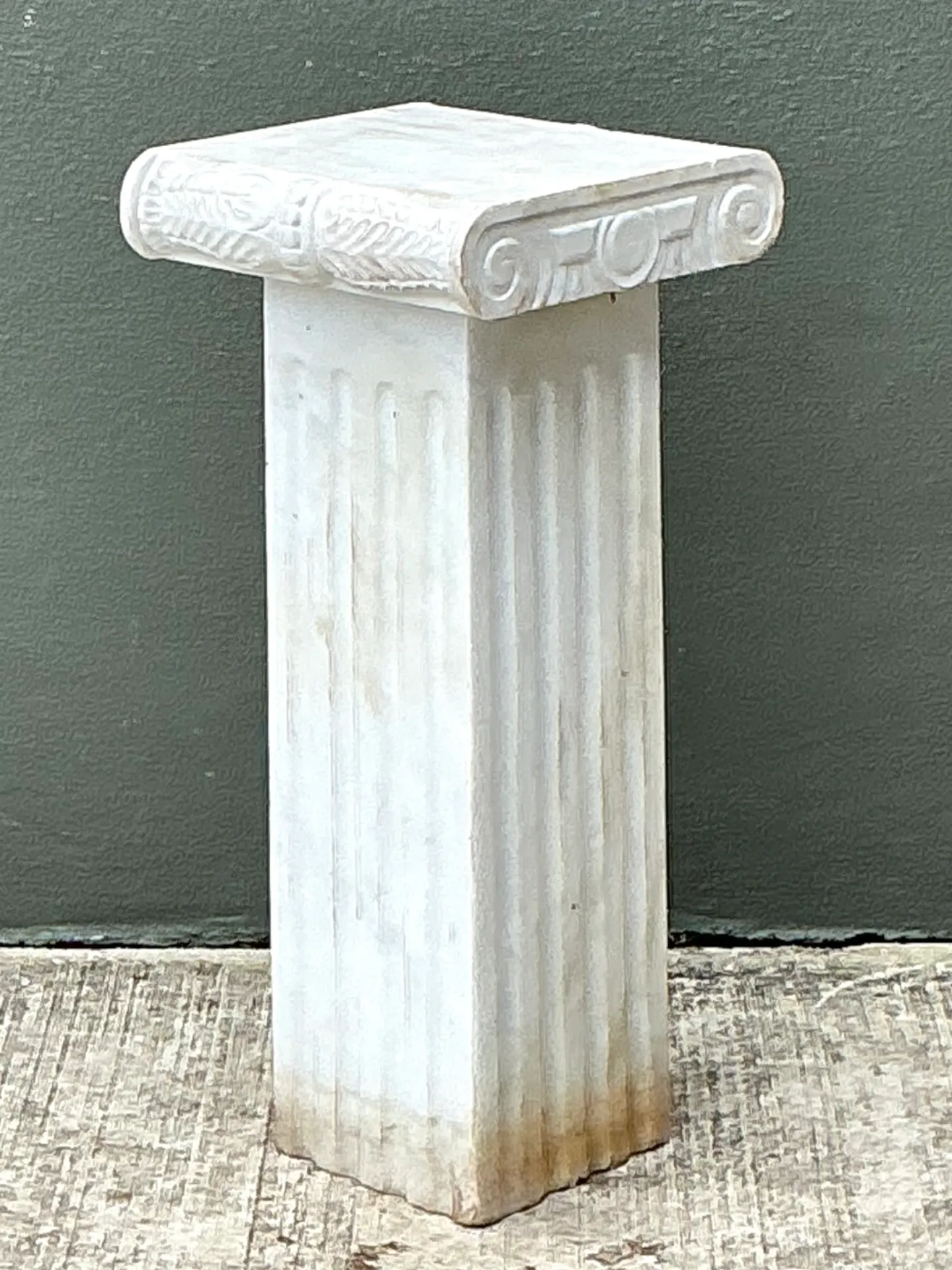Vintage Ionic Style Marble Pedestal — additional photo 1