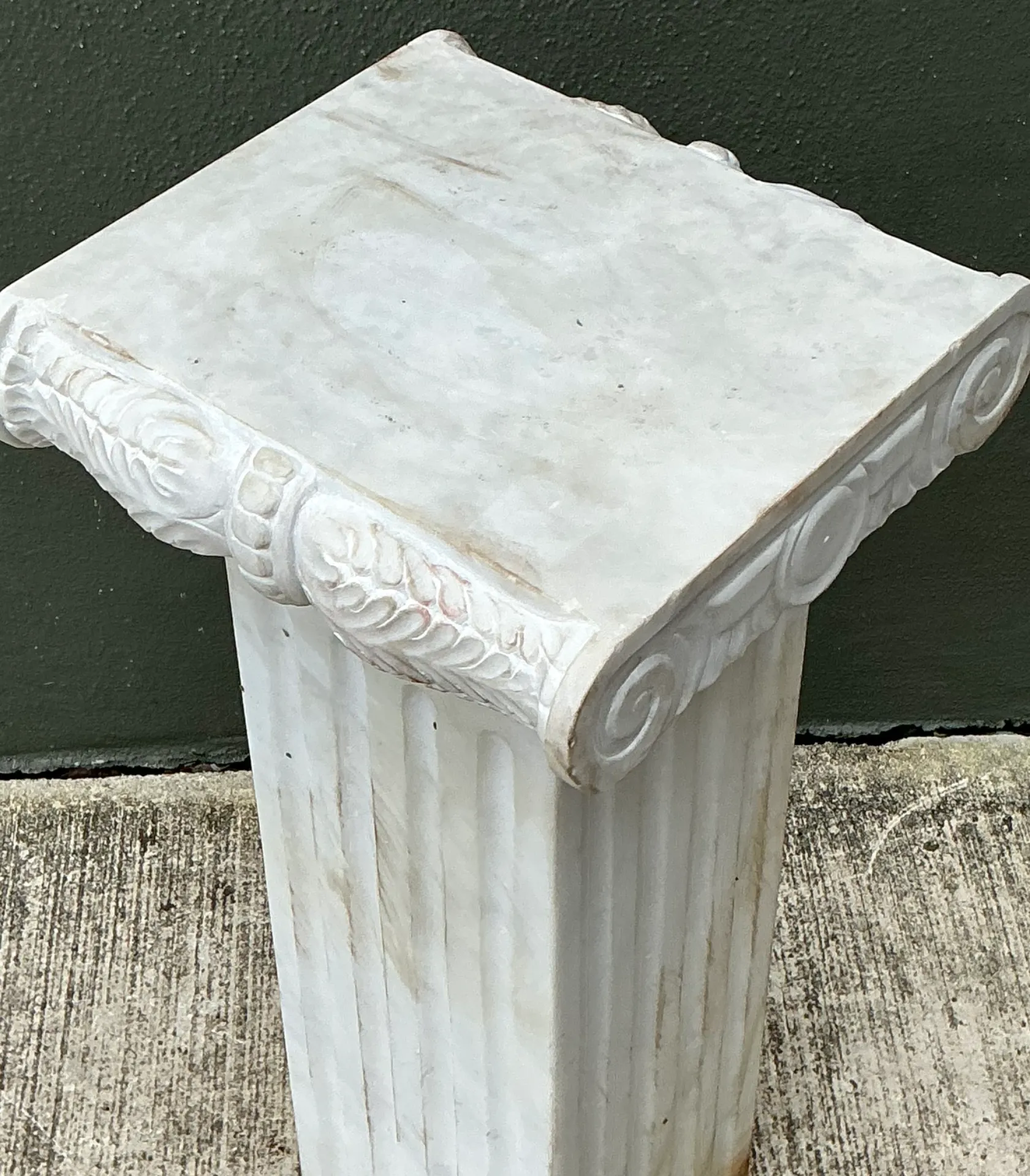 Vintage Ionic Style Marble Pedestal — additional photo 7