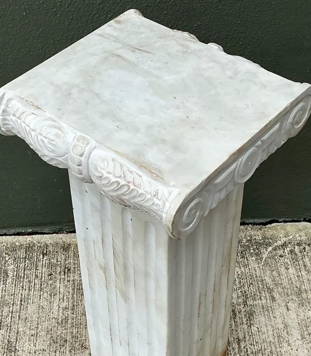 Vintage Ionic Style Marble Pedestal — additional photo 7