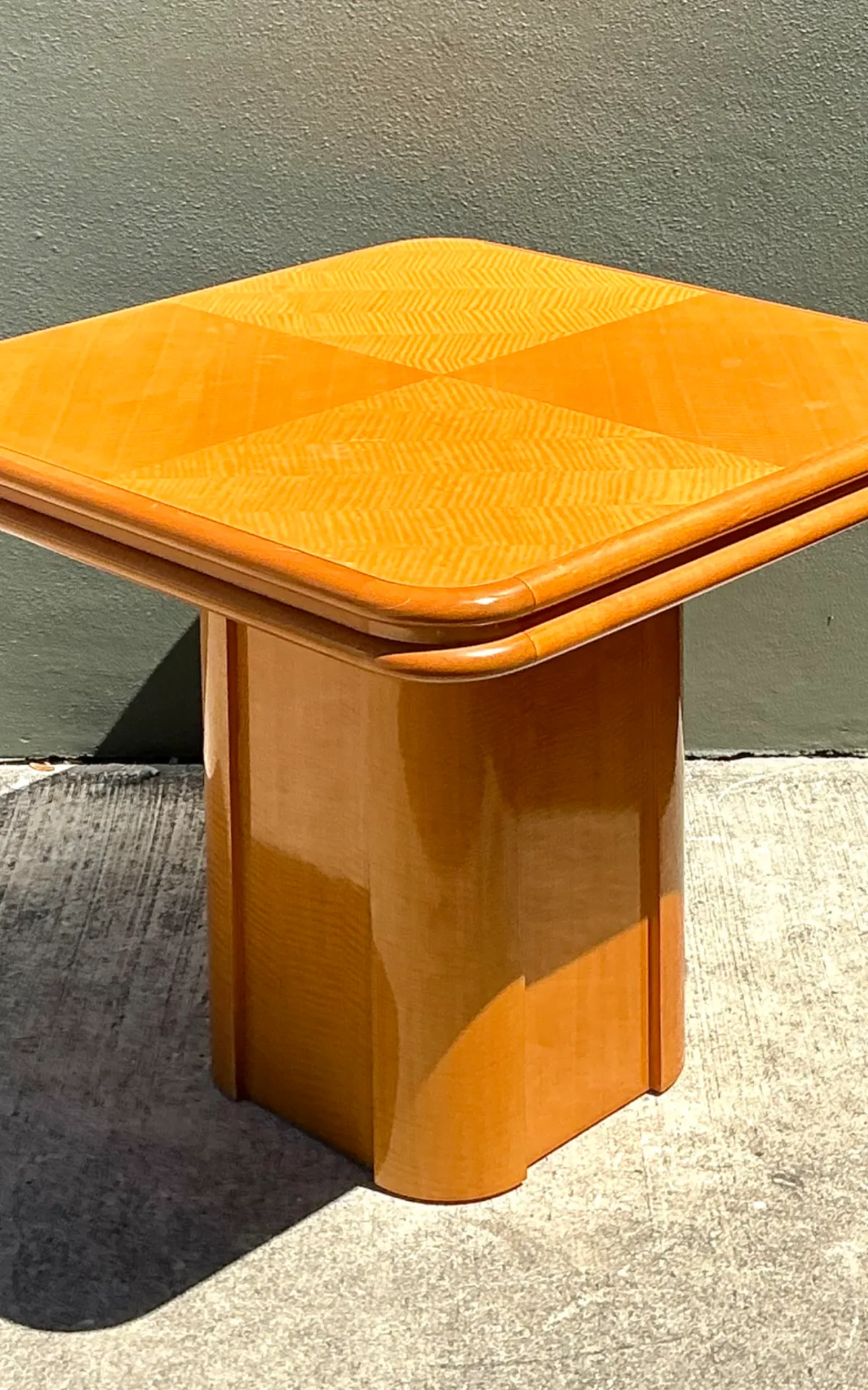 Vintage Geometric Wood Extendable Game Table — additional photo 8
