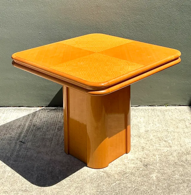 Vintage Geometric Wood Extendable Game Table — additional photo 8