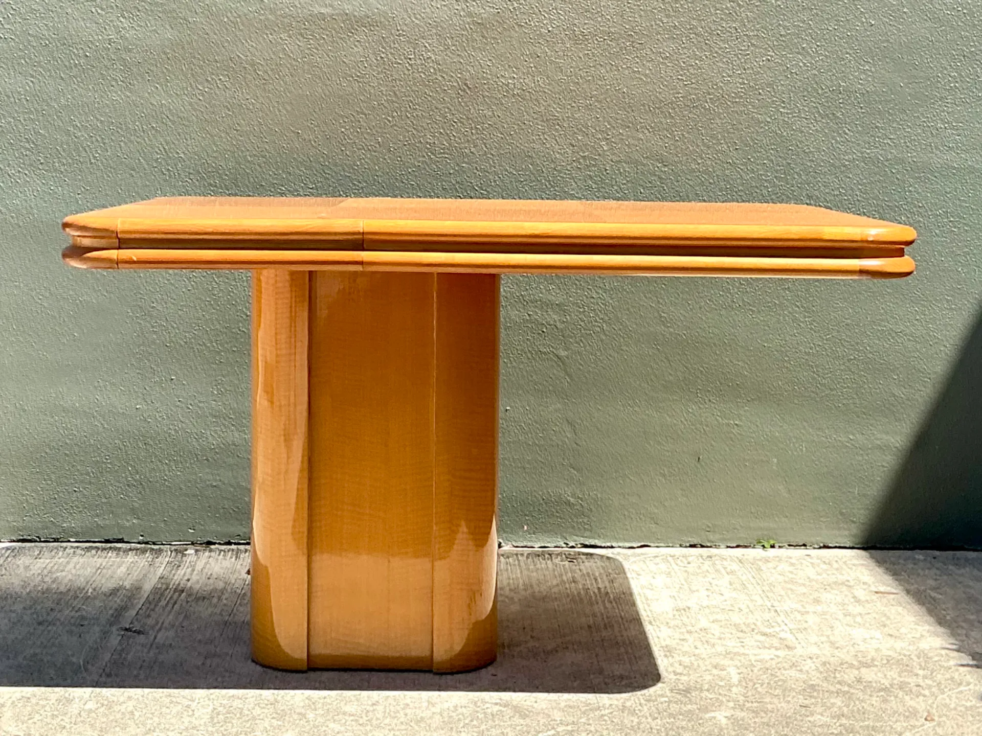 Vintage Geometric Wood Extendable Game Table — additional photo 5