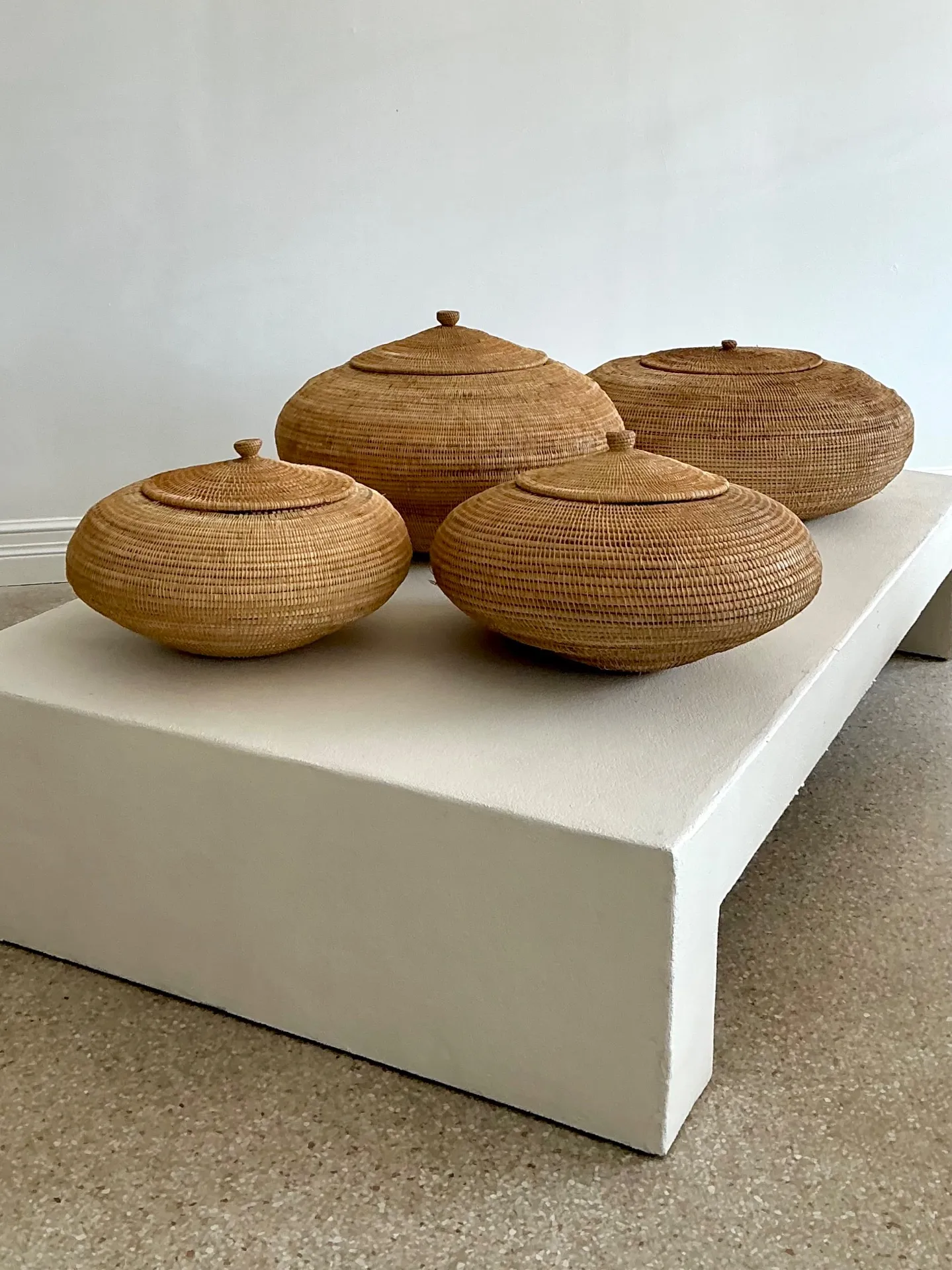 Vintage Natural Fiber Covered Basket — additional photo 3