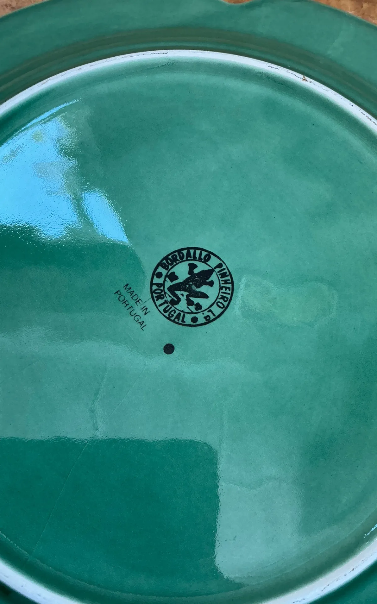 Vintage Bordallo Pinheiro Green Cabbage Leaf Dinner Plates - Set Of Three