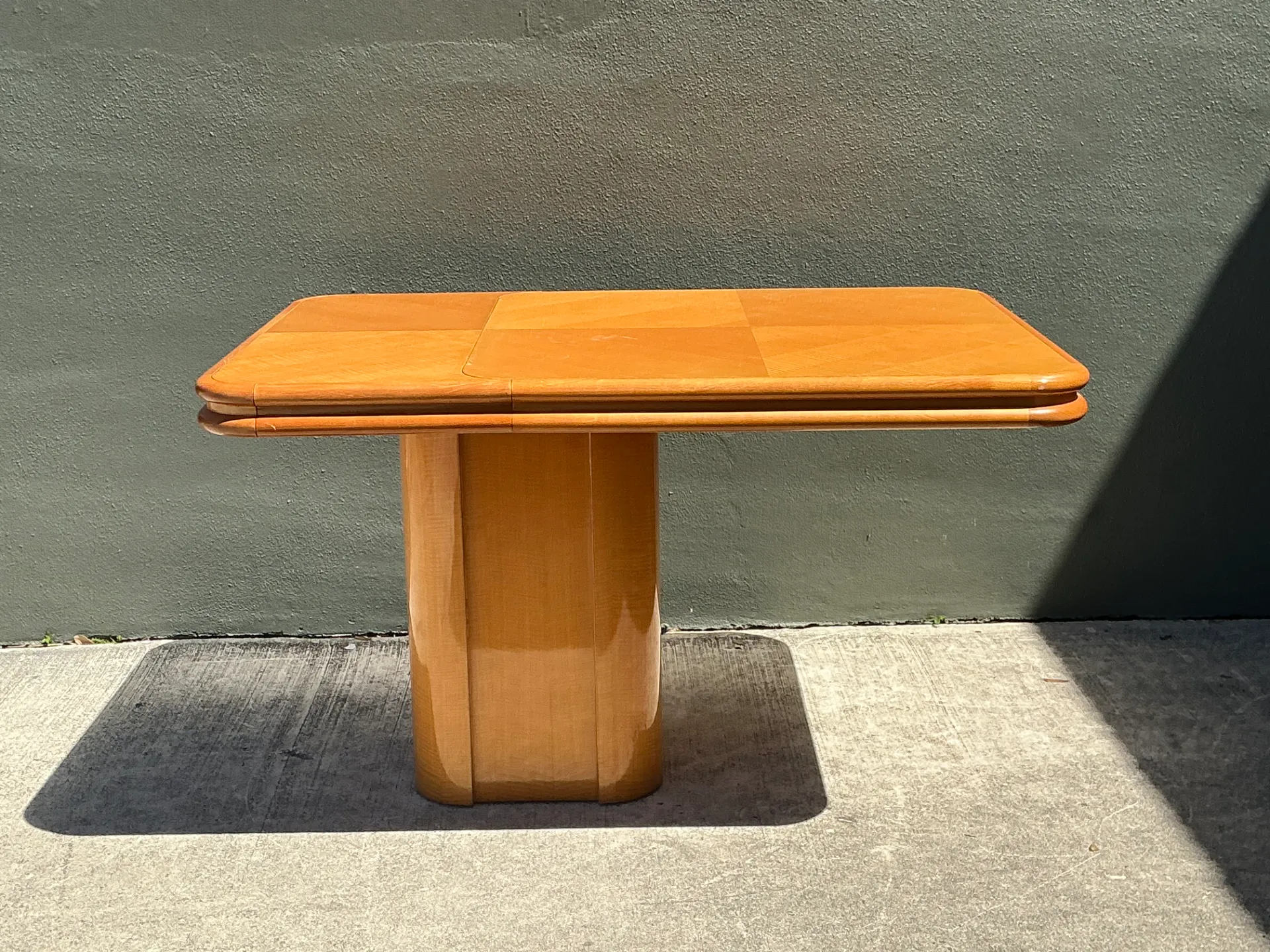 Vintage Geometric Wood Extendable Game Table — additional photo 6