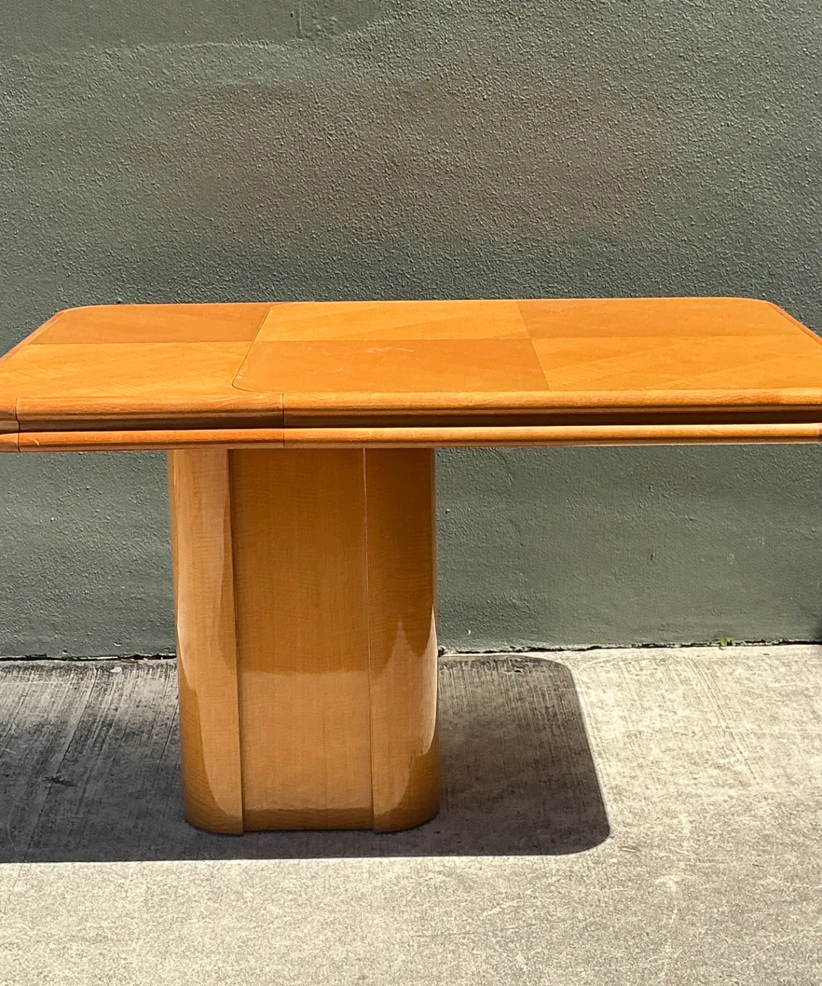 Vintage Geometric Wood Extendable Game Table — additional photo 6