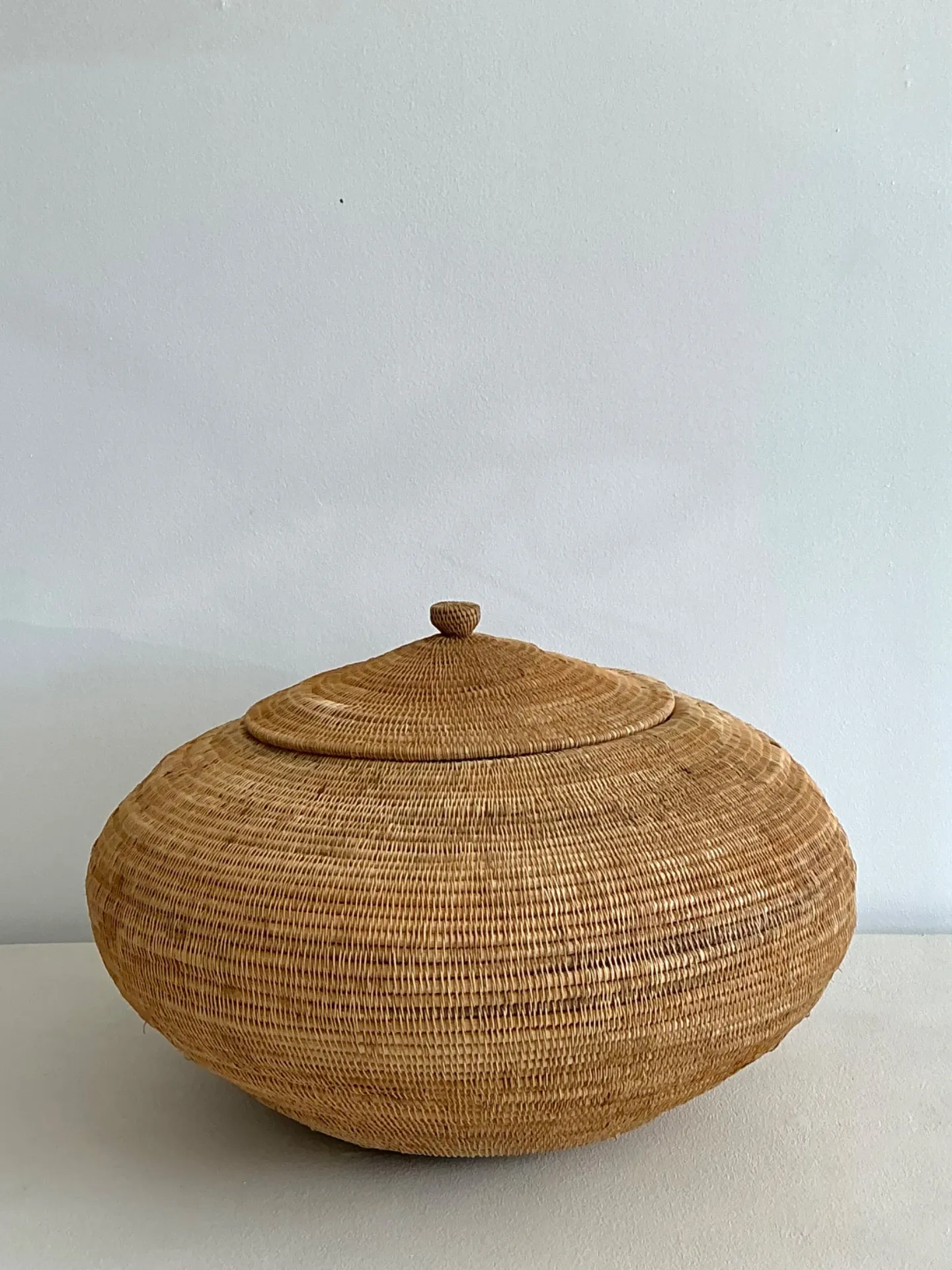 Vintage Natural Fiber Covered Basket — additional photo 8