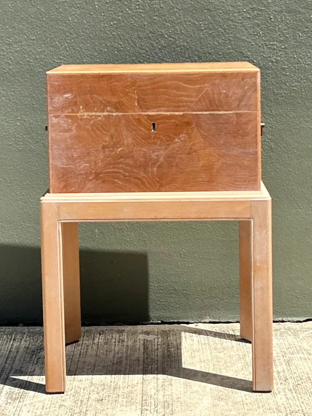 Chapman Italian Vintage Burl Trunk Drinks Table — additional photo 2