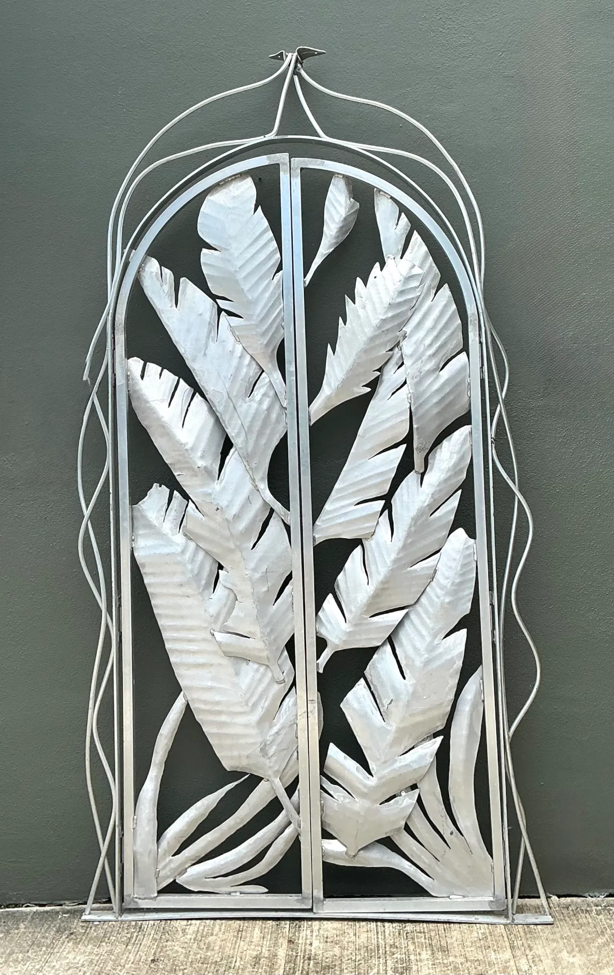 Vintage Cut Aluminum Palm Frond Gates — additional photo 7