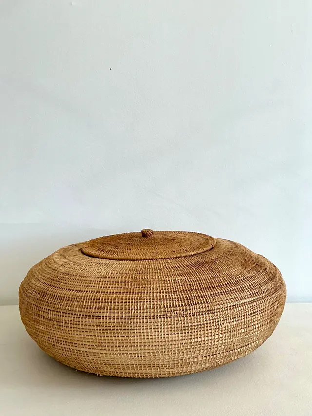 Vintage Woven Natural Fiber Basket — additional photo 7