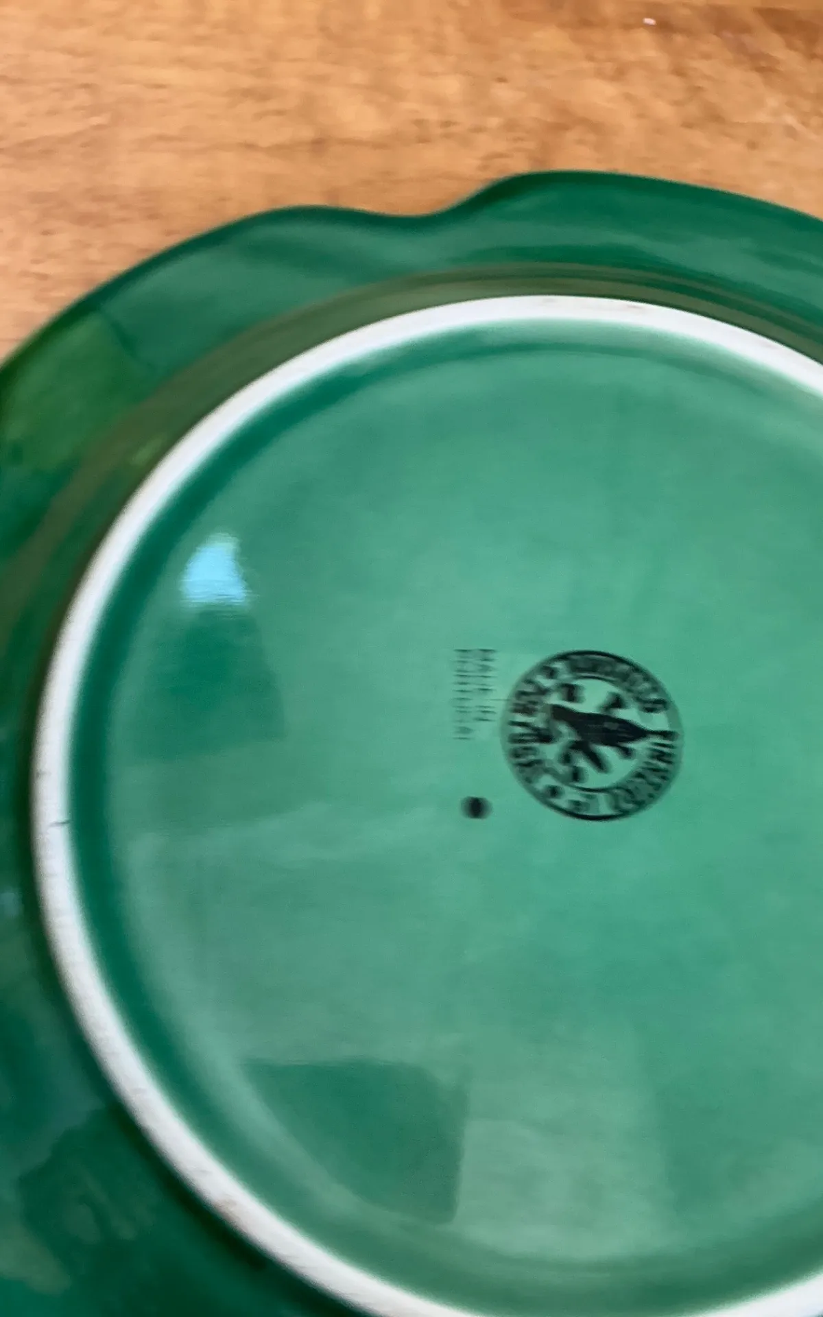 Vintage Bordallo Pinheiro Green Cabbage Leaf Plates - Set of 4 — additional photo 1