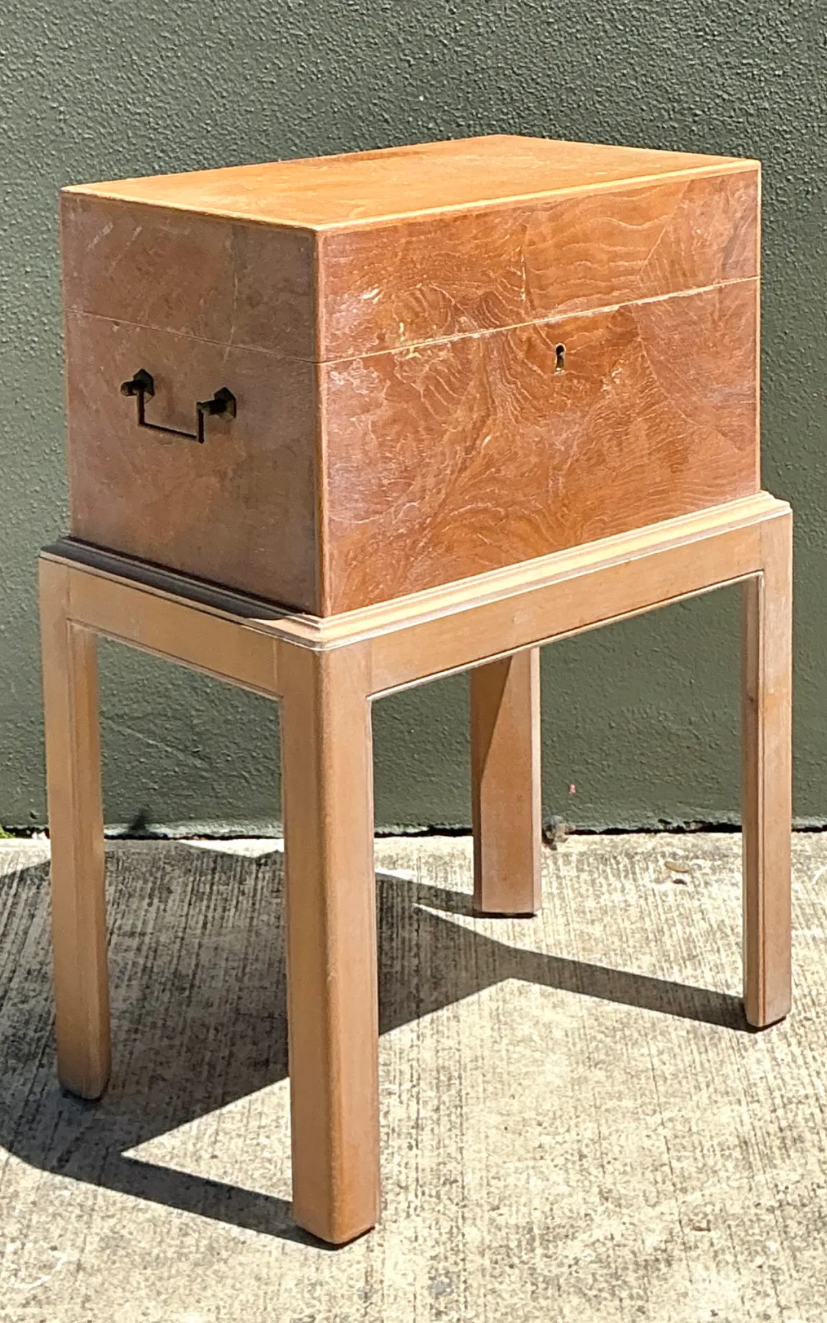 Chapman Italian Vintage Burl Trunk Drinks Table — additional photo 3