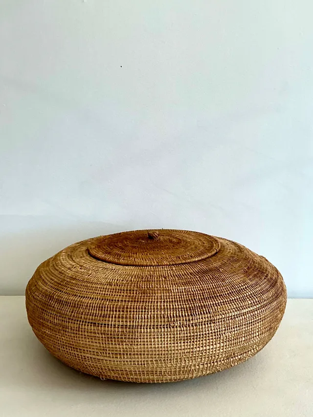 Vintage Woven Natural Fiber Basket — additional photo 8