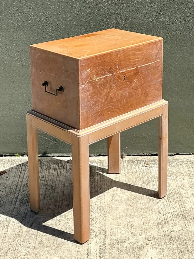 Chapman Italian Vintage Burl Trunk Drinks Table — additional photo 1