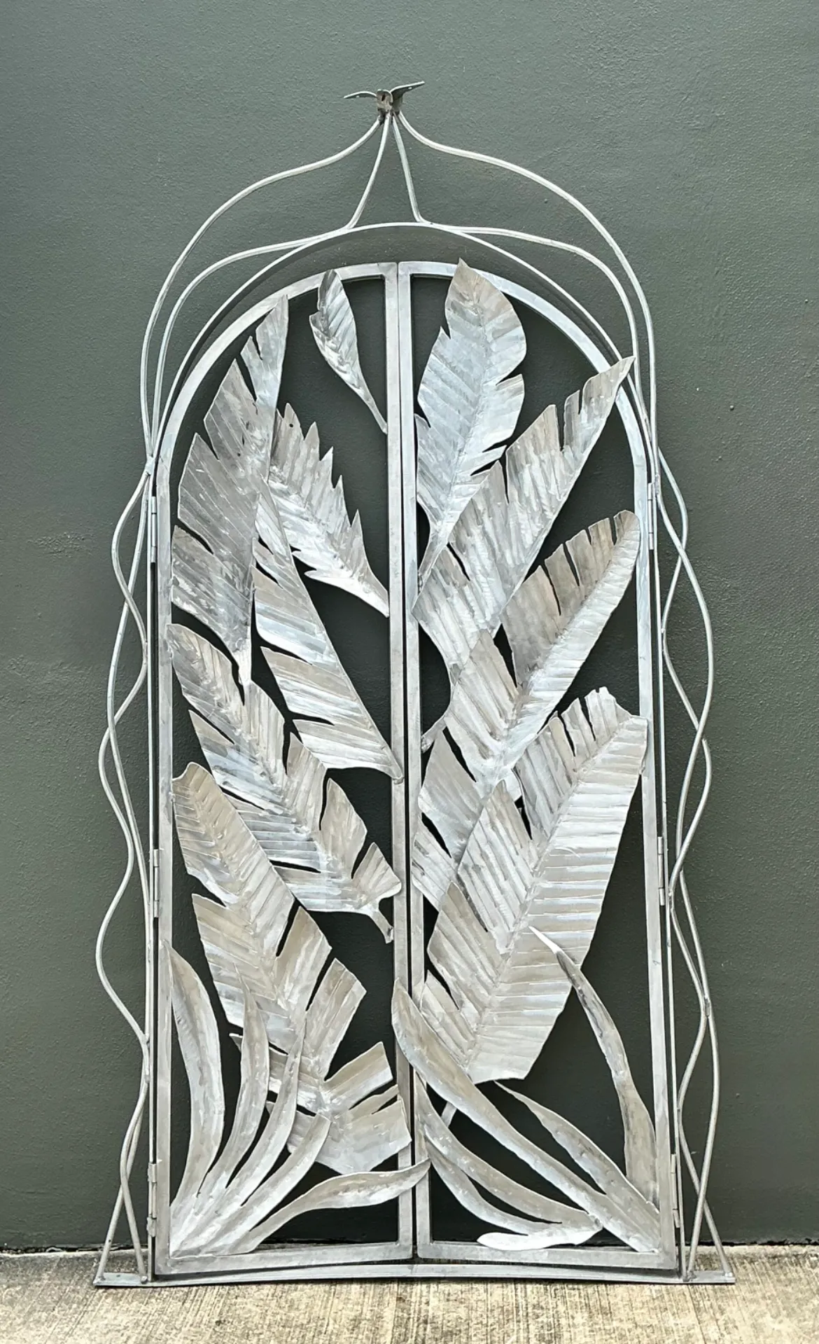 Vintage Cut Aluminum Palm Frond Gates — additional photo 1