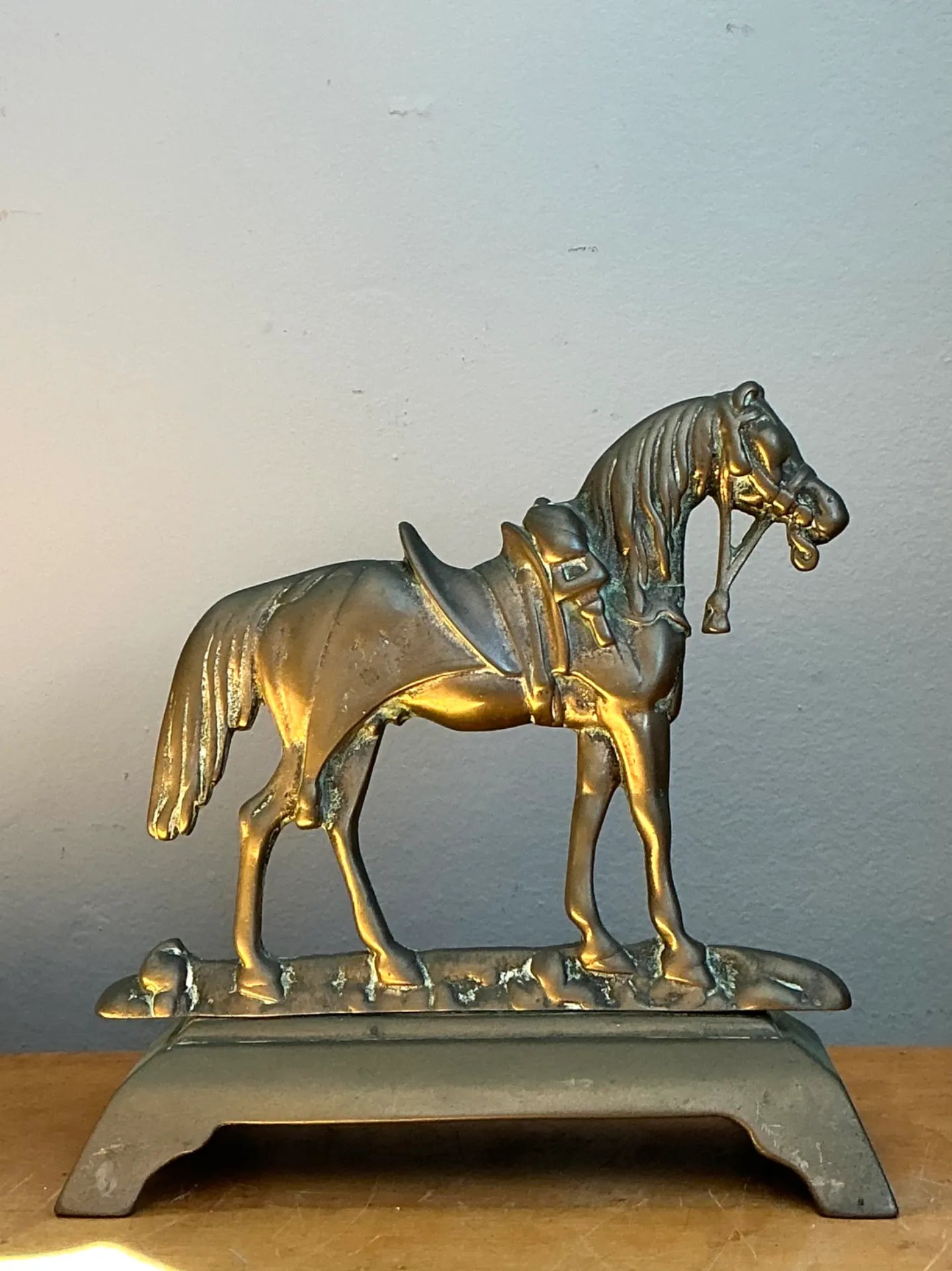 Vintage Brass Horse Door Stop — additional photo 7