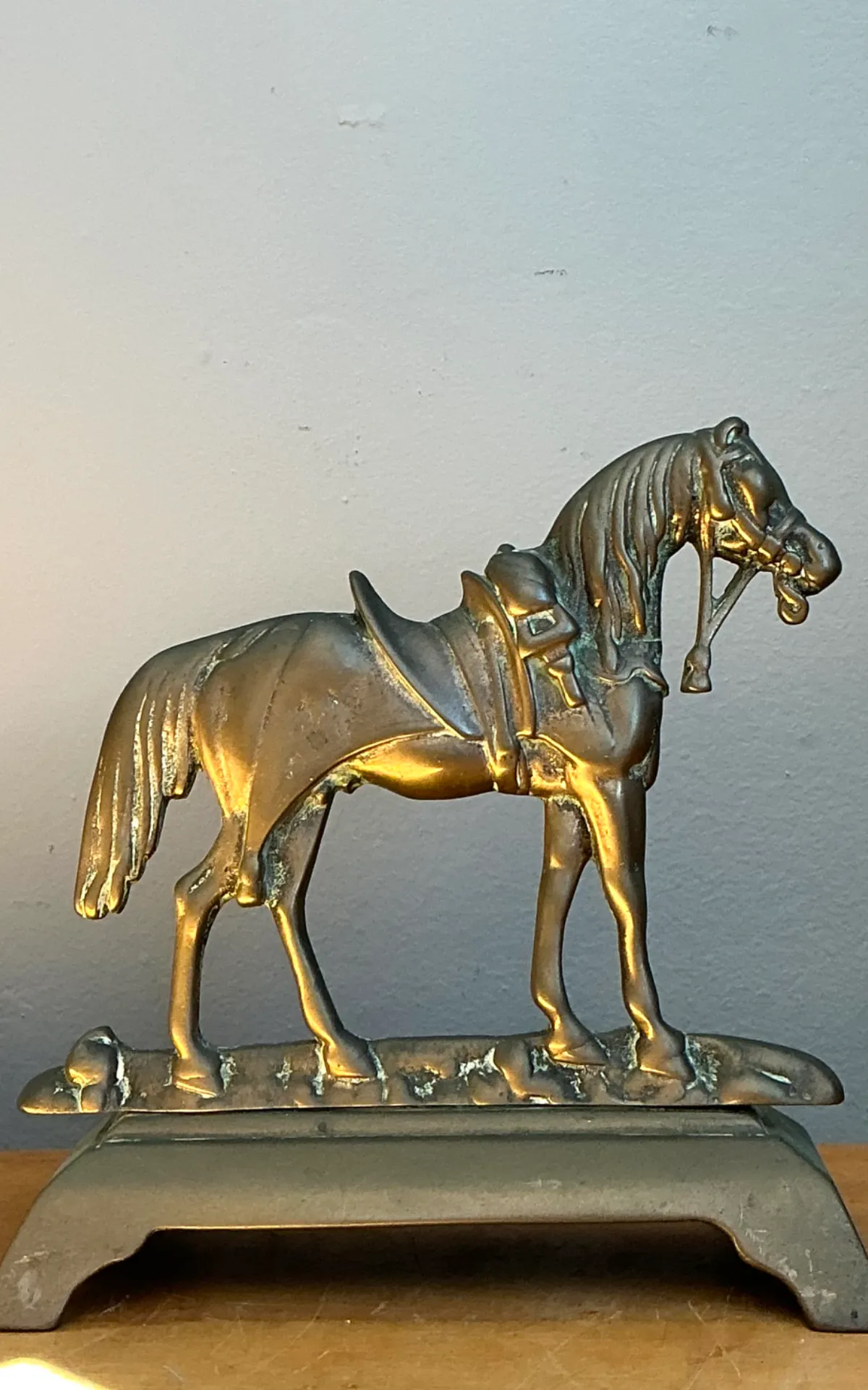 Vintage Brass Horse Door Stop — additional photo 7