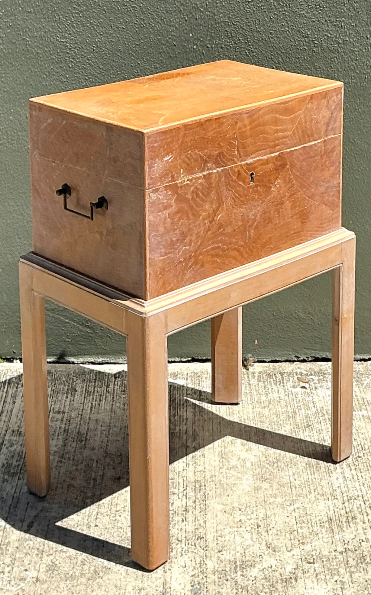 Chapman Italian Vintage Burl Trunk Drinks Table — additional photo 7