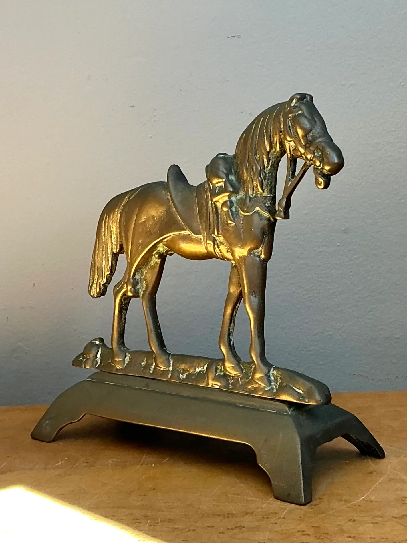 Vintage Brass Horse Door Stop — additional photo 5