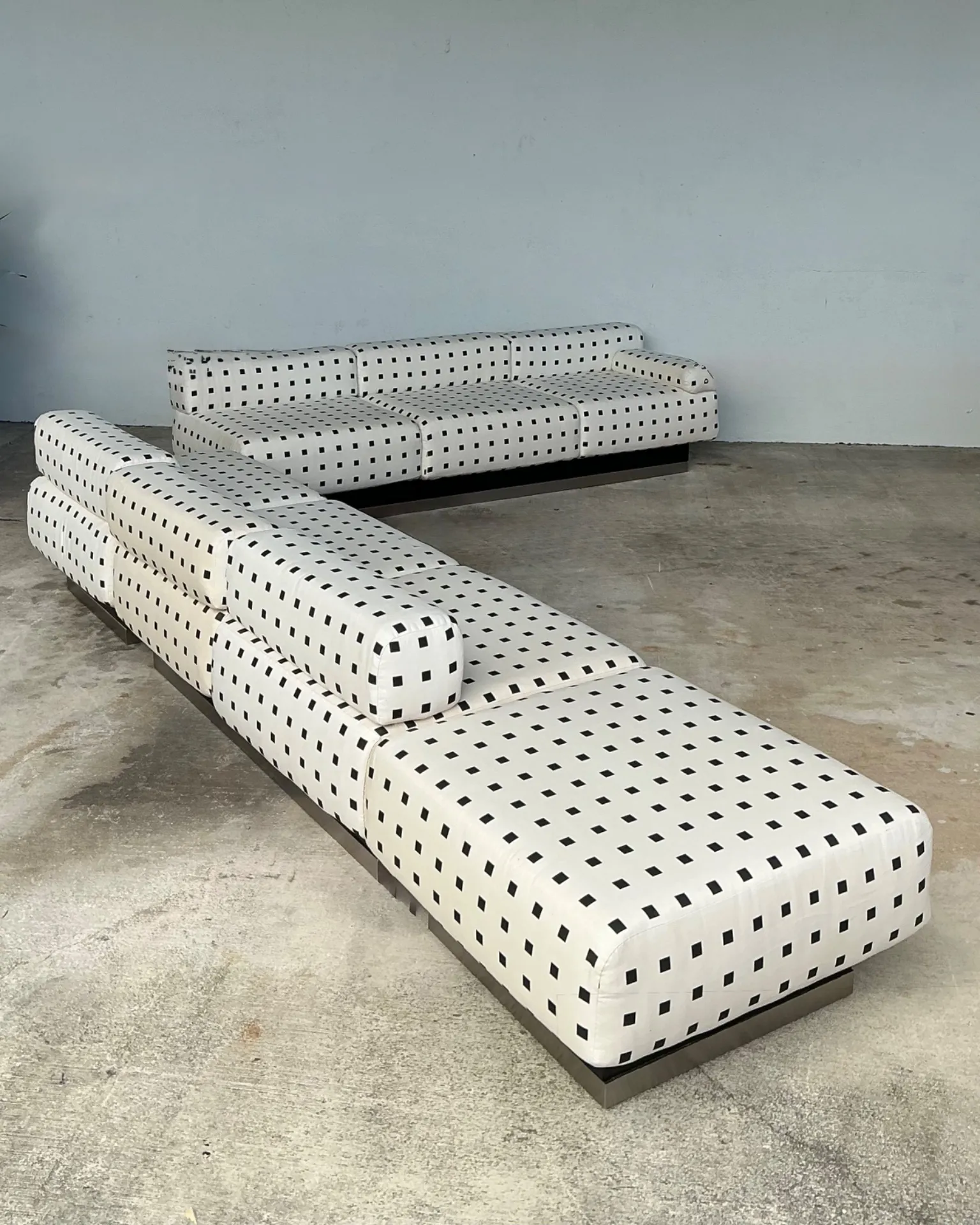 Vintage Custom Geometric Sectional Sofa — additional photo 1