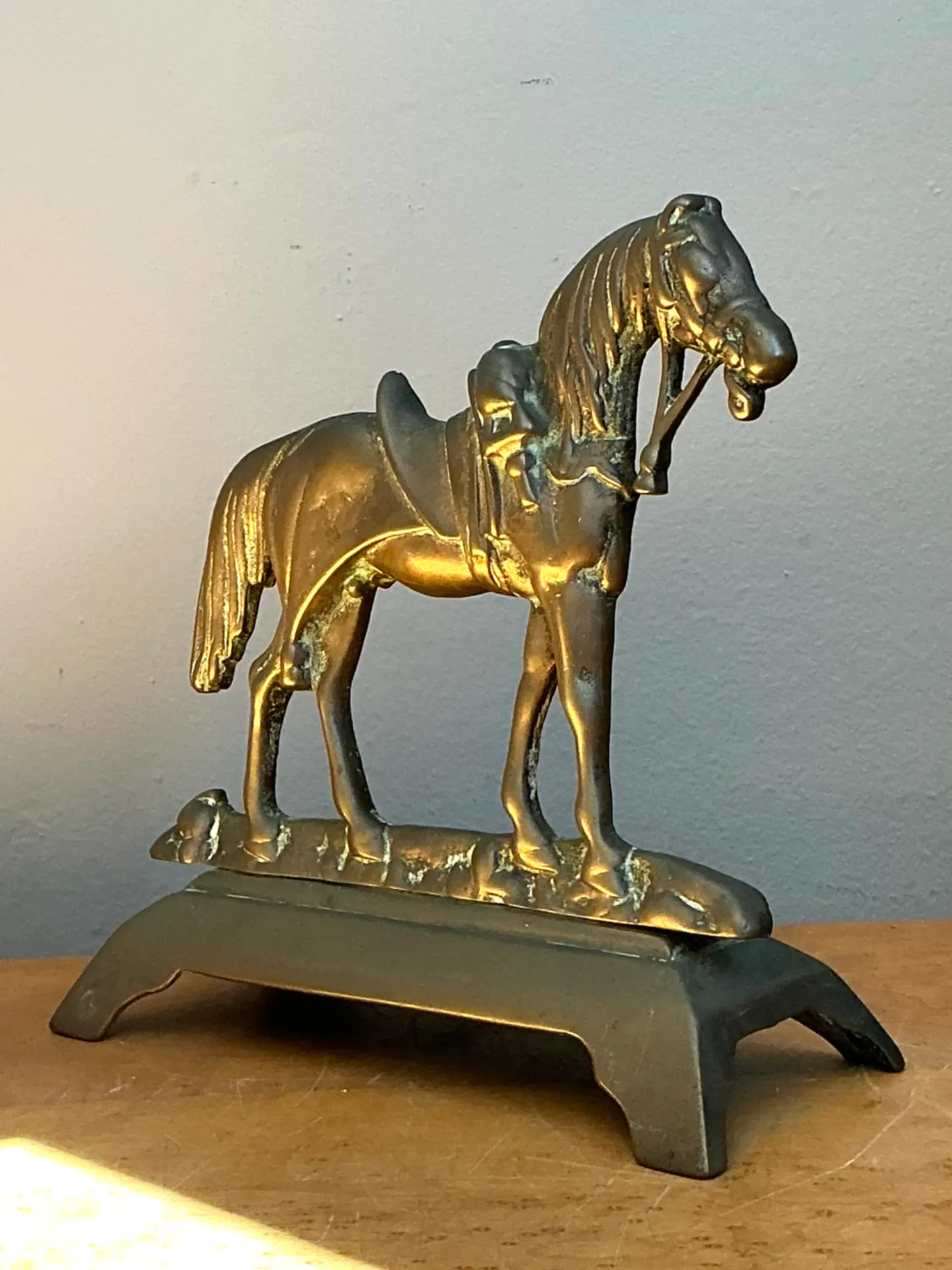 Vintage Brass Horse Door Stop — additional photo 4
