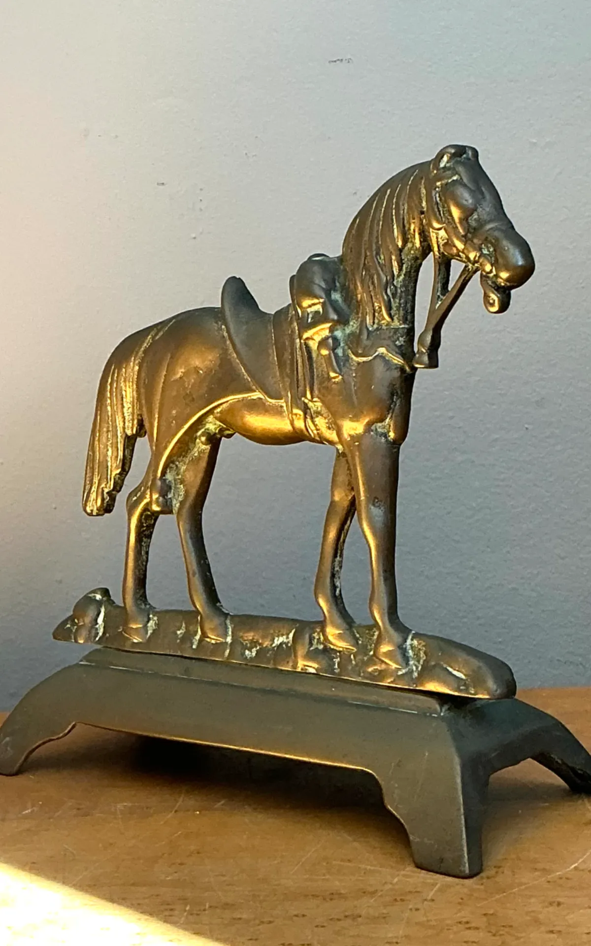 Vintage Brass Horse Door Stop — additional photo 4